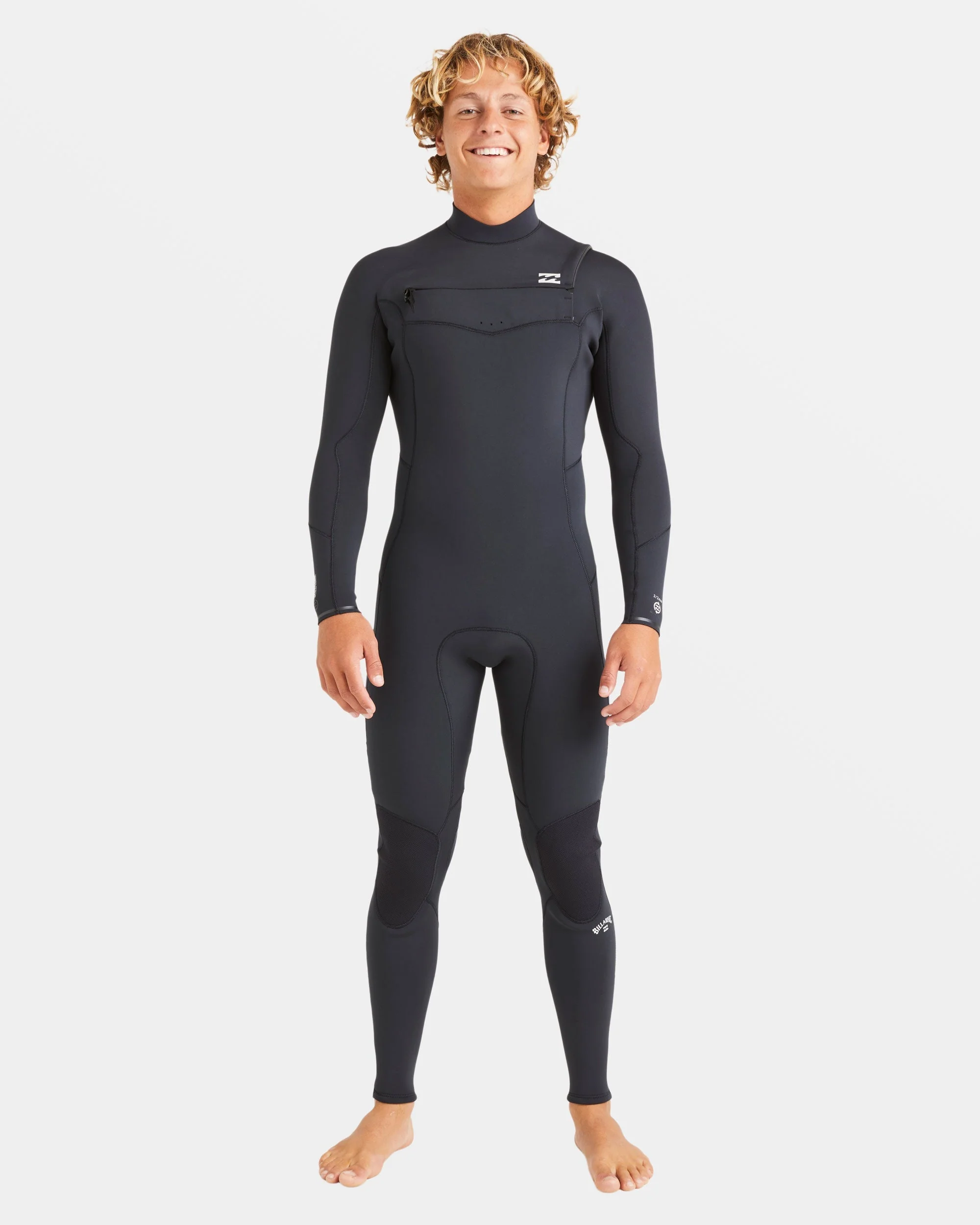 4/3mm Absolute Natural Upcycler GBS Chest Zip Wetsuit - Black