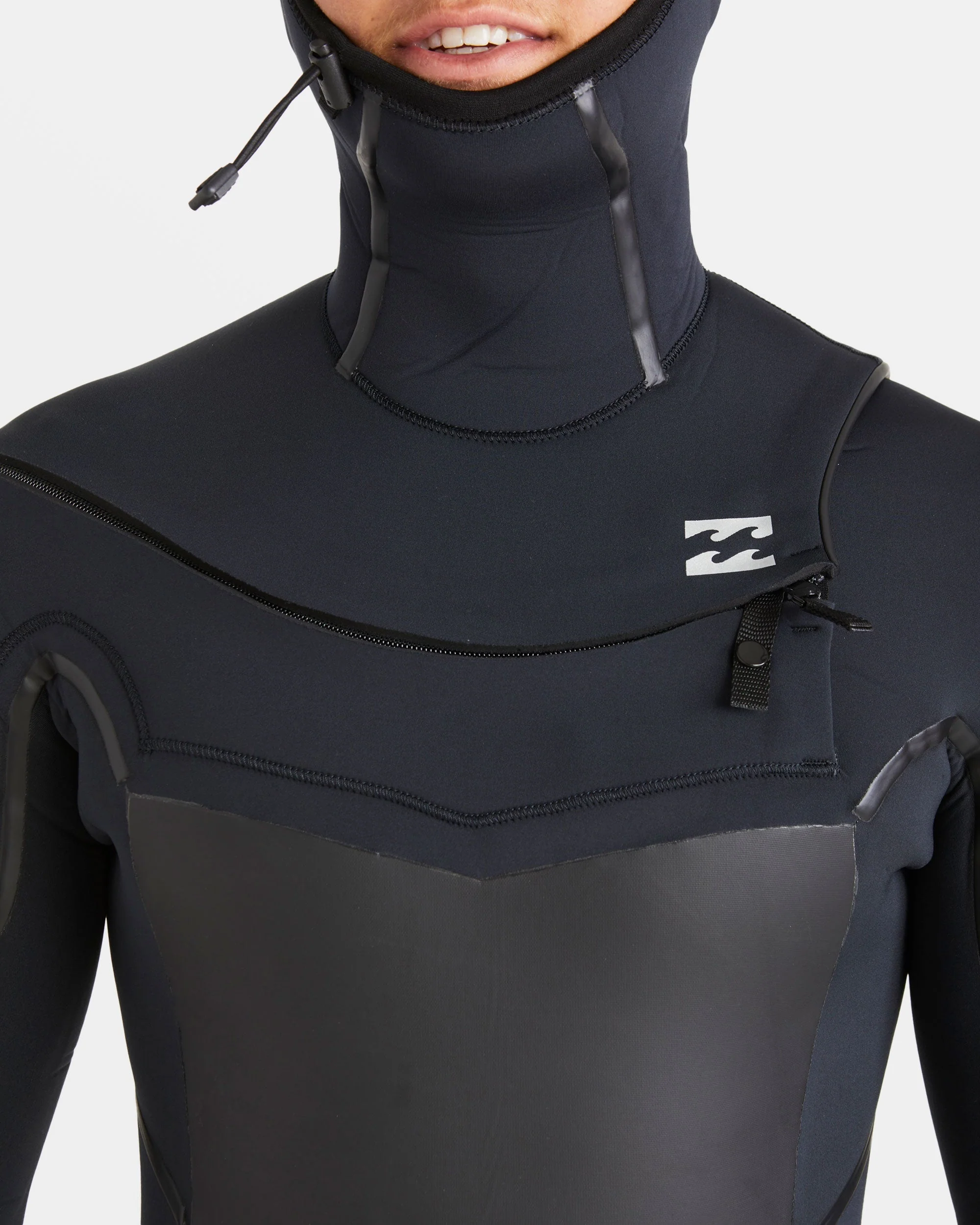 5/4mm Absolute Natural+ Upcycler Welded Chest Zip Hooded Wetsuit - Black - Image 8
