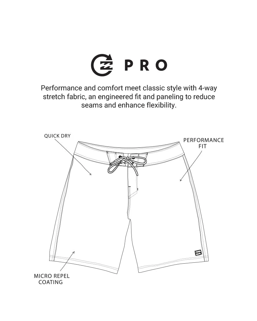 73 Pro Performance 18" Boardshorts - Dusty Pink - Image 3