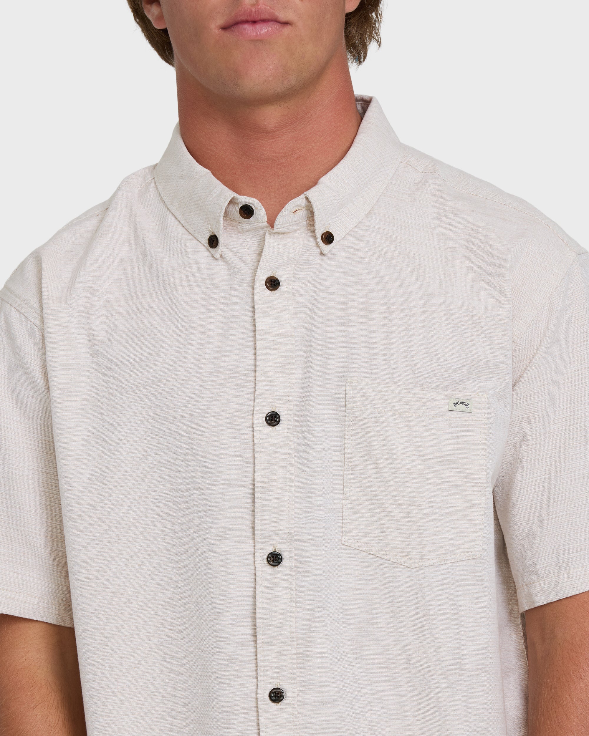 All Day Short Sleeve Woven Shirt - Khaki - Image 5