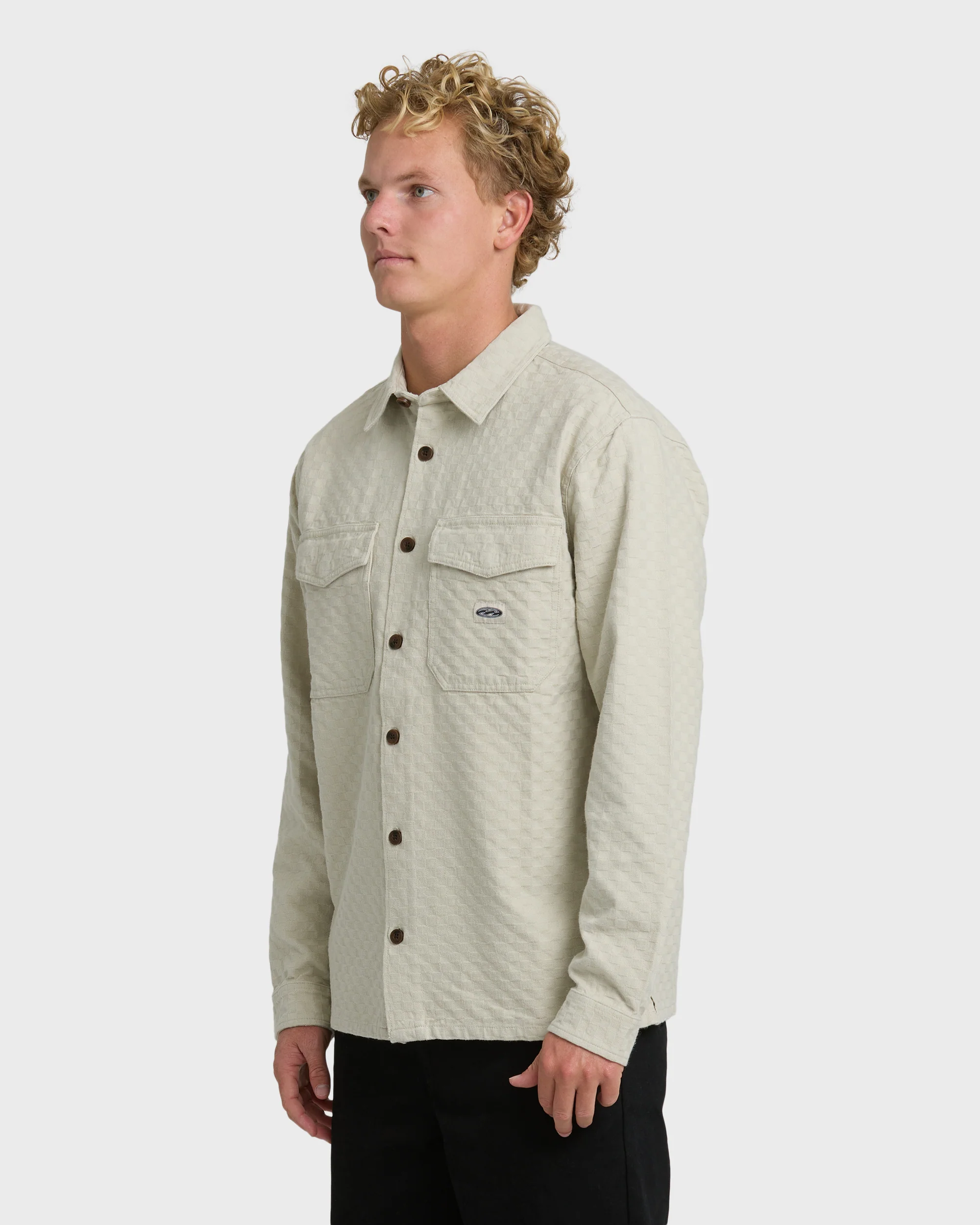 Bad Dog Long Sleeve Flannel Shirt - Chino - Image 3