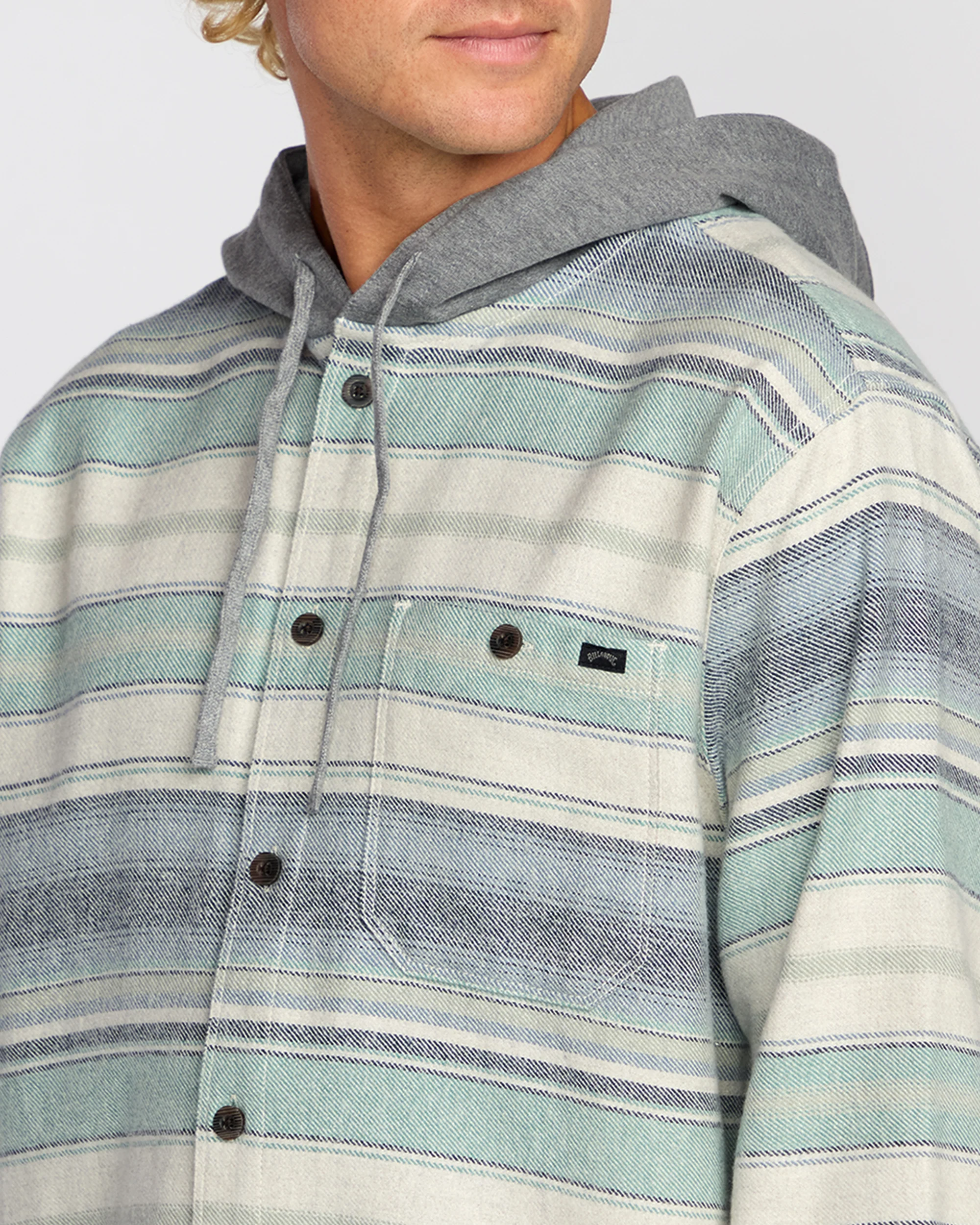 Baja Long Sleeve Flannel Shirt - Oatmeal - Image 4