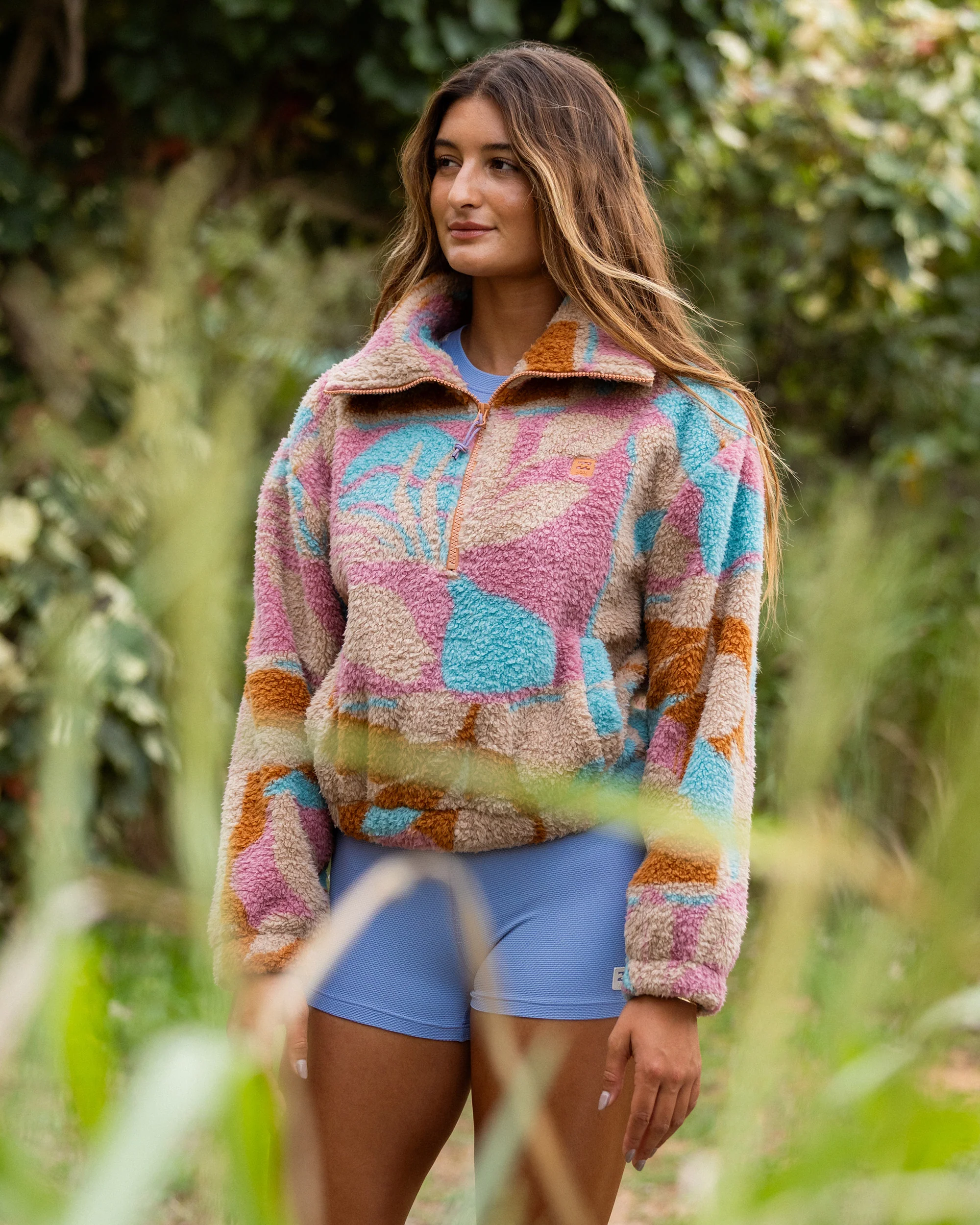 A/Div Barra Half Zip Sherpa Fleece - Oatmeal - Image 5