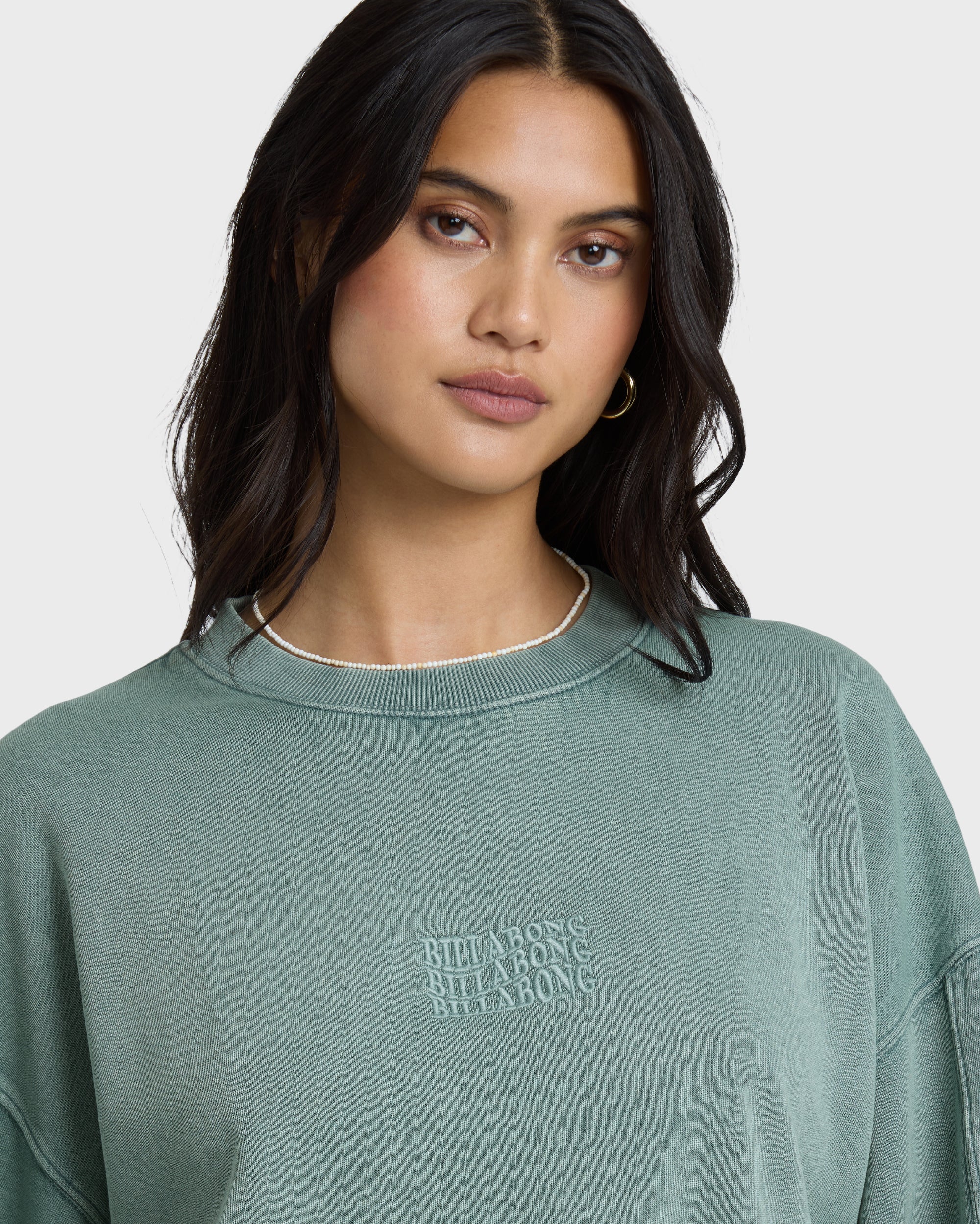 Bleached Out Kendal Crewneck Sweatshirt - Blue Mist - Image 2