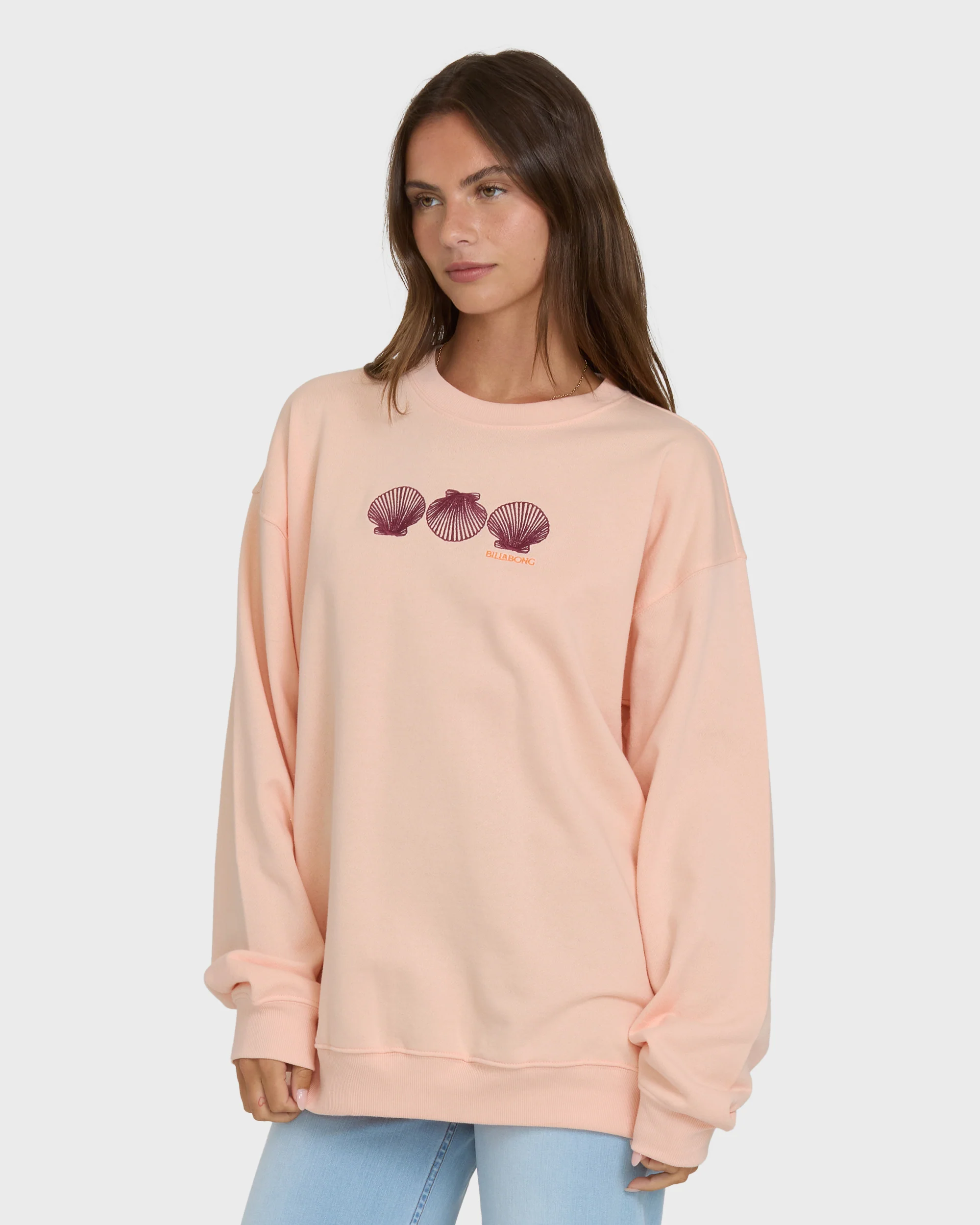 Chasing Horizons Crewneck Sweatshirt - Light Peach - Image 4