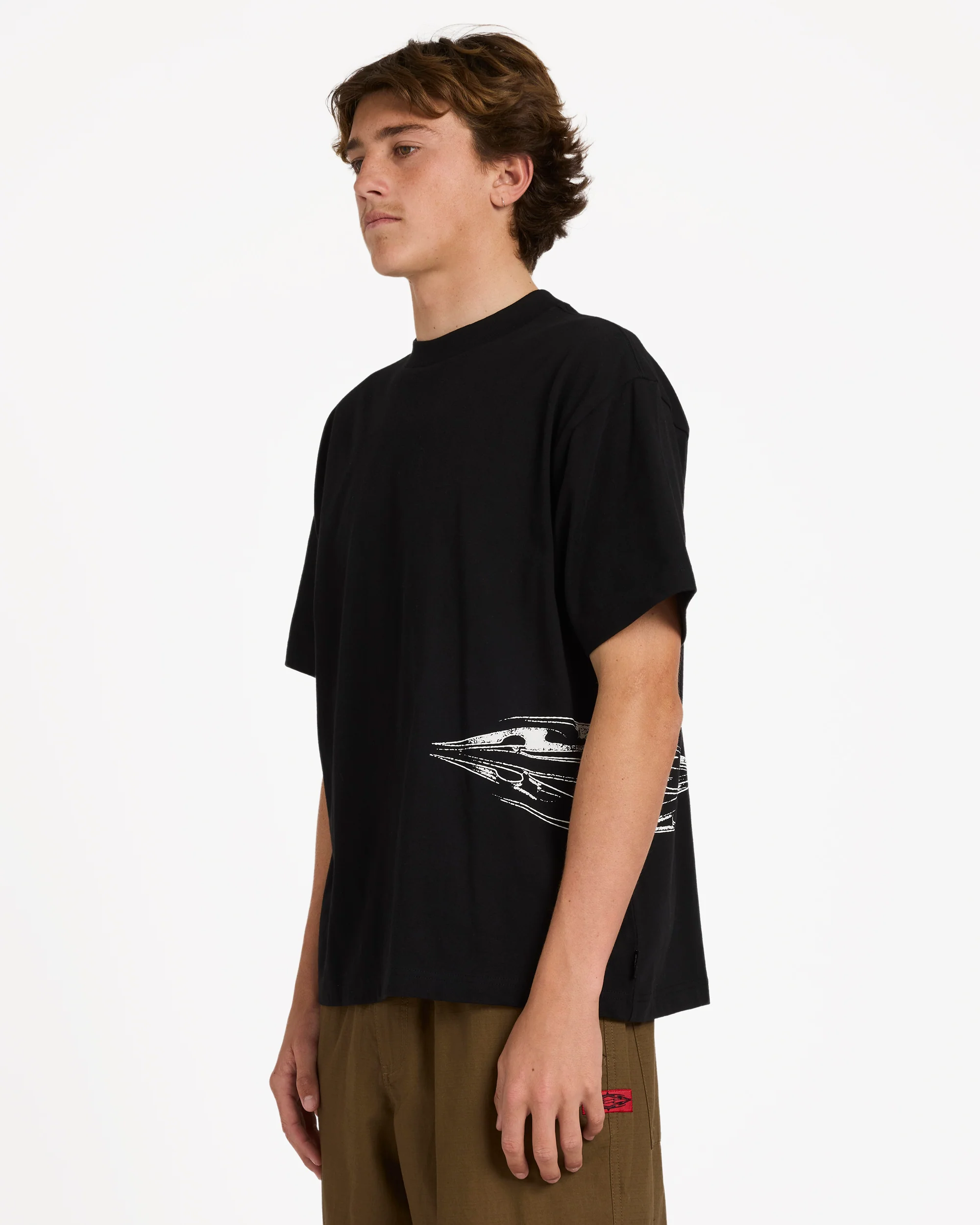 Chrome Diamond Short Sleeve Knit T-Shirt - Black