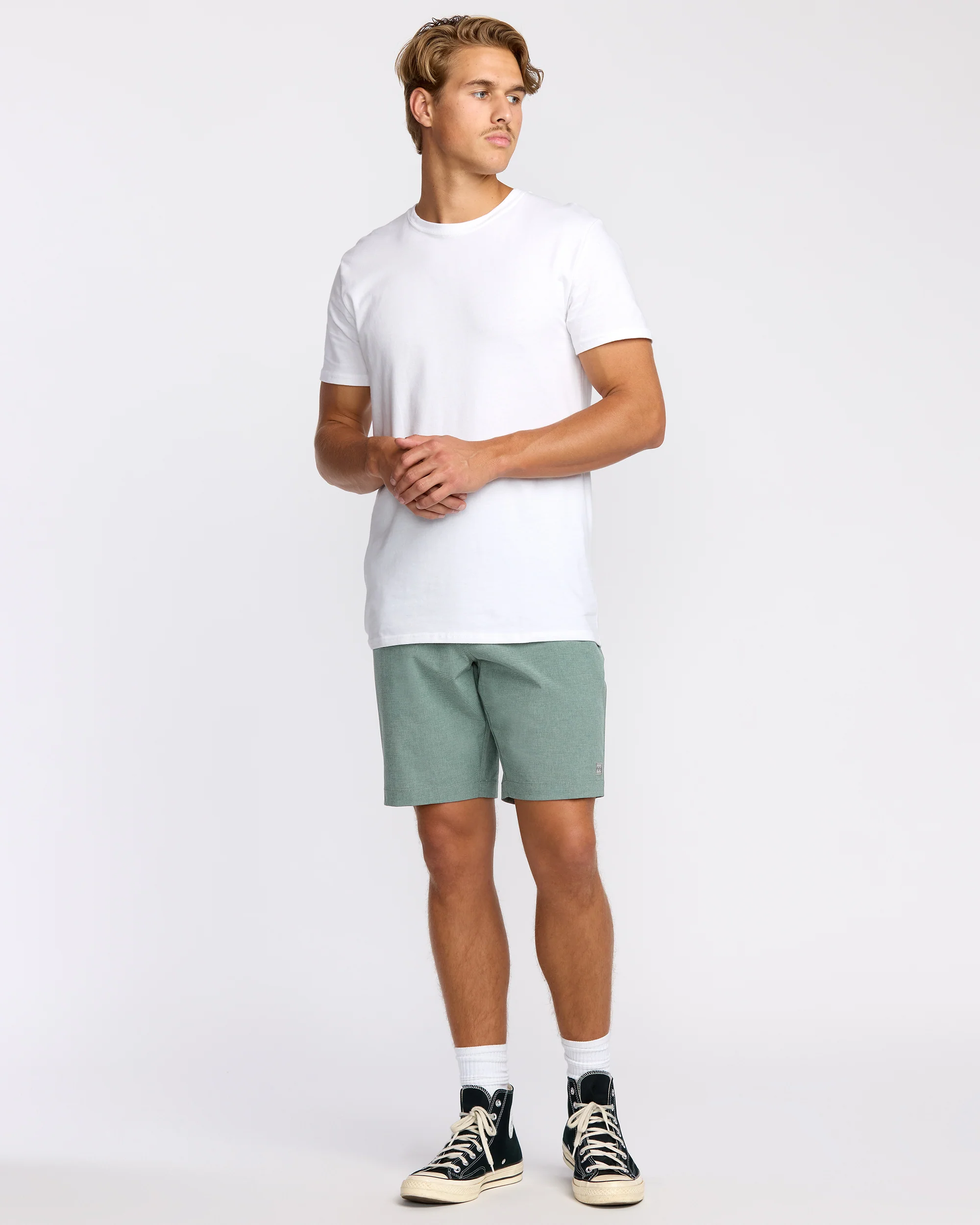 Crossfire Submersible 19" Hybrid Shorts - Green Ash - Image 2