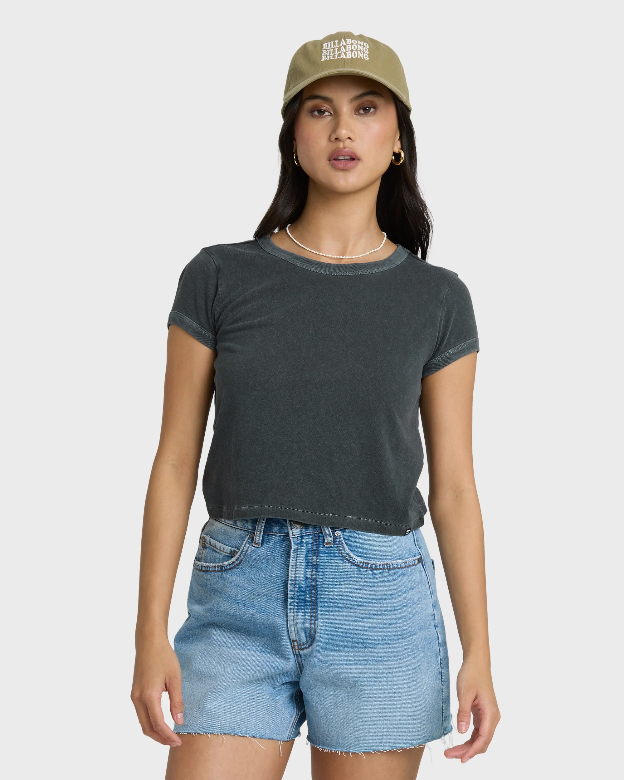 Daily T Short Sleeve Knit T-Shirt - Black Sands