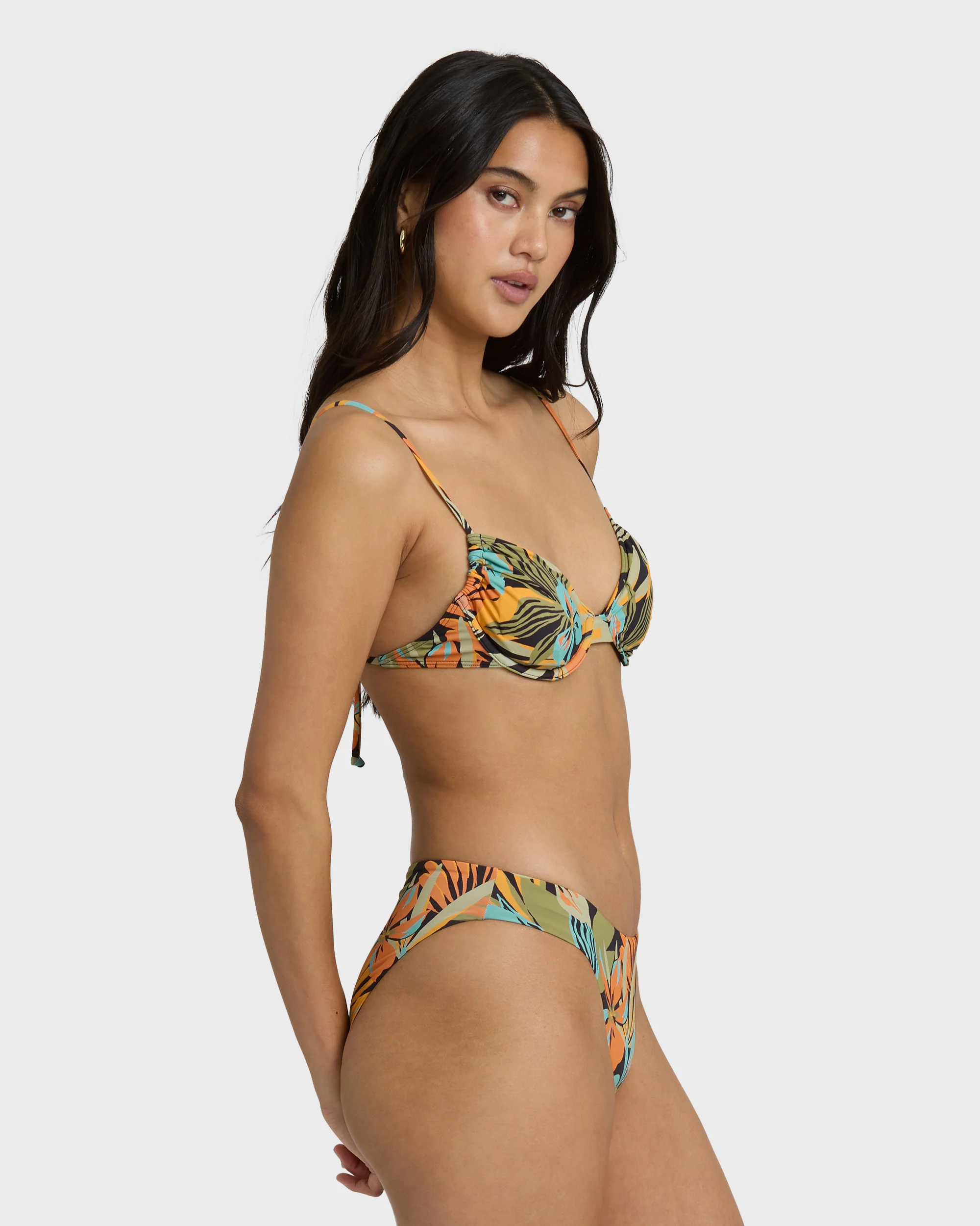 Des Tropiques Lowrider Full Bikini Bottom - Black Multi - Image 3