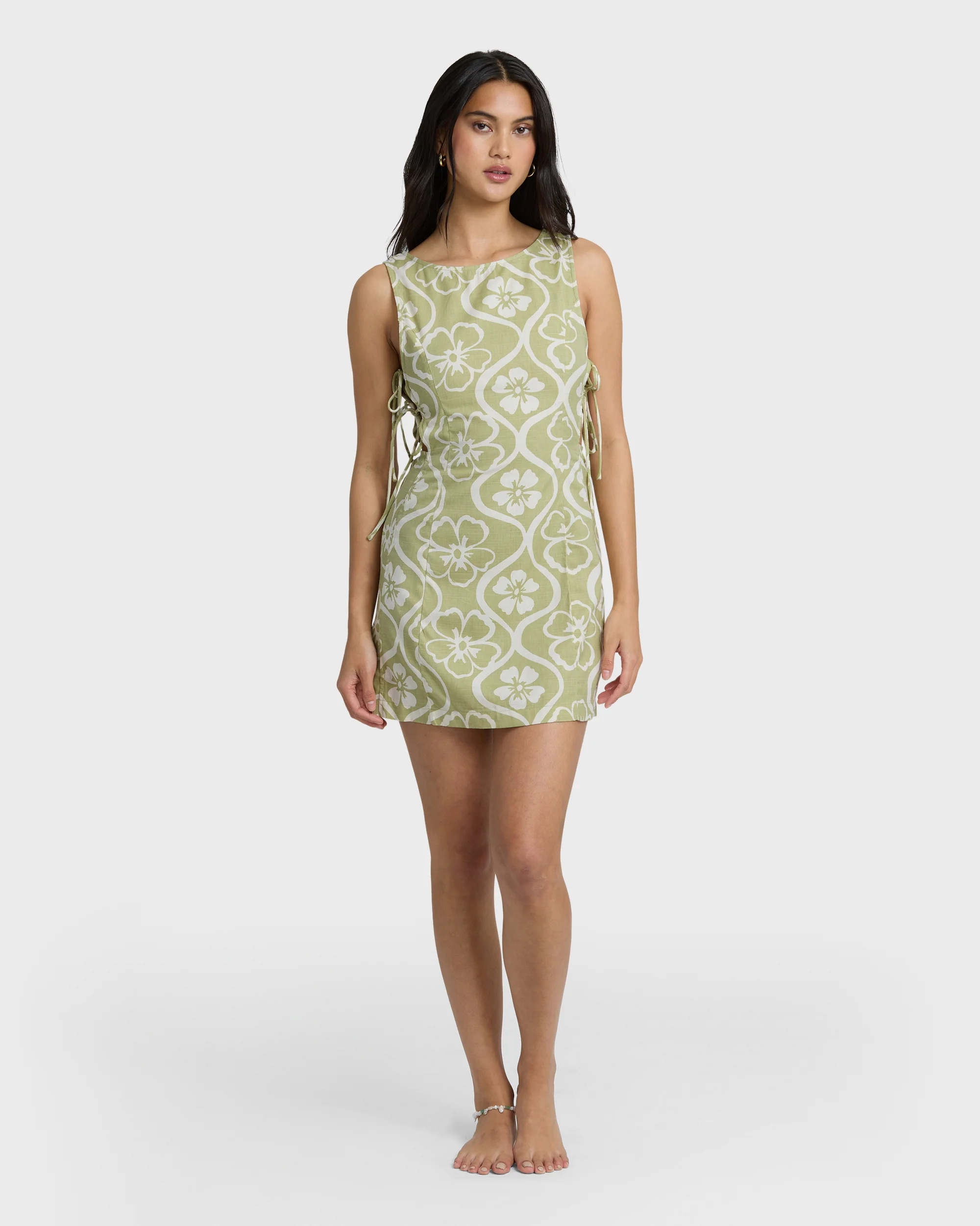 Floral Trip Mini Dress - Cactus - Image 4