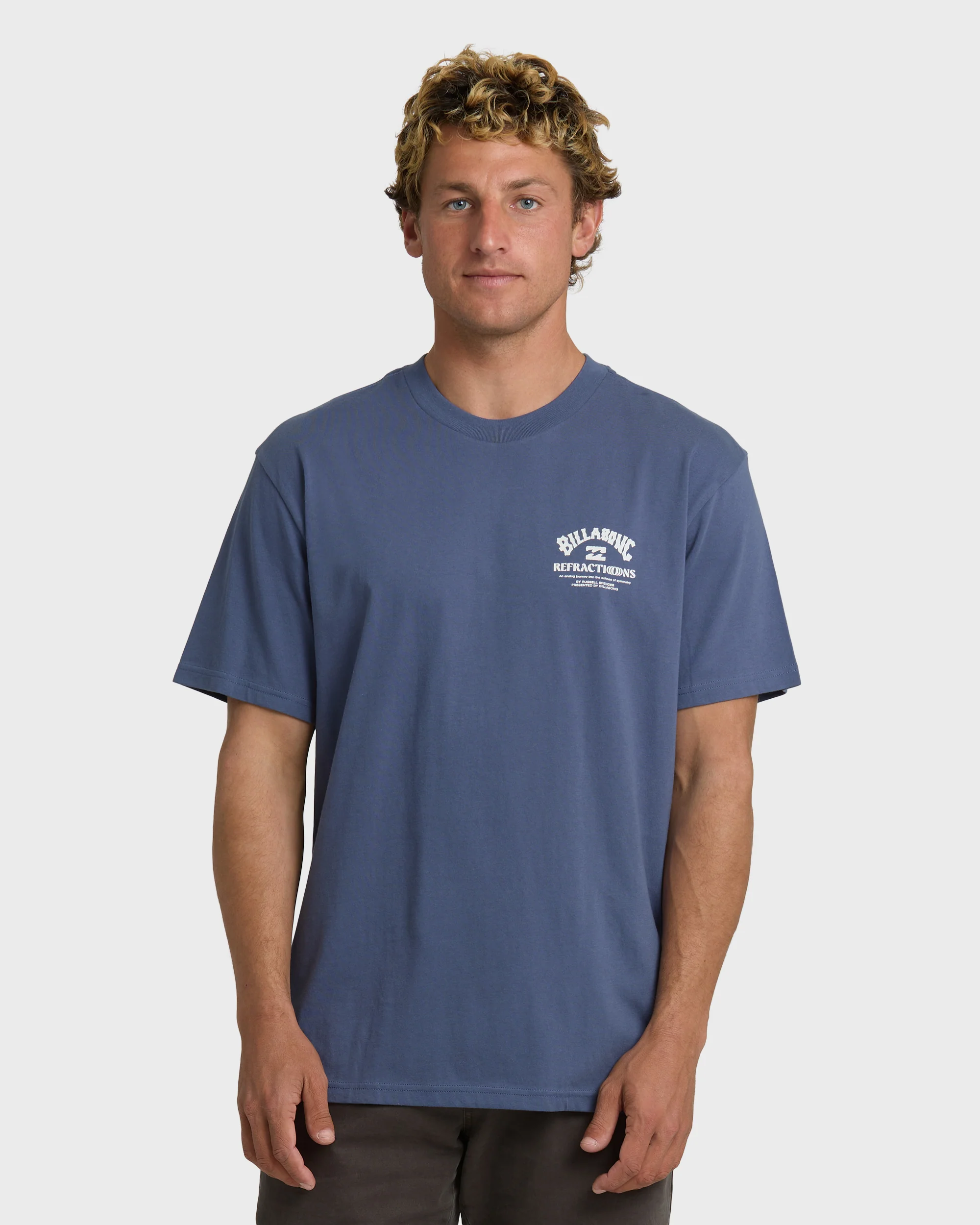 Flower Premium Short Sleeve T-Shirt - Vintage Indigo