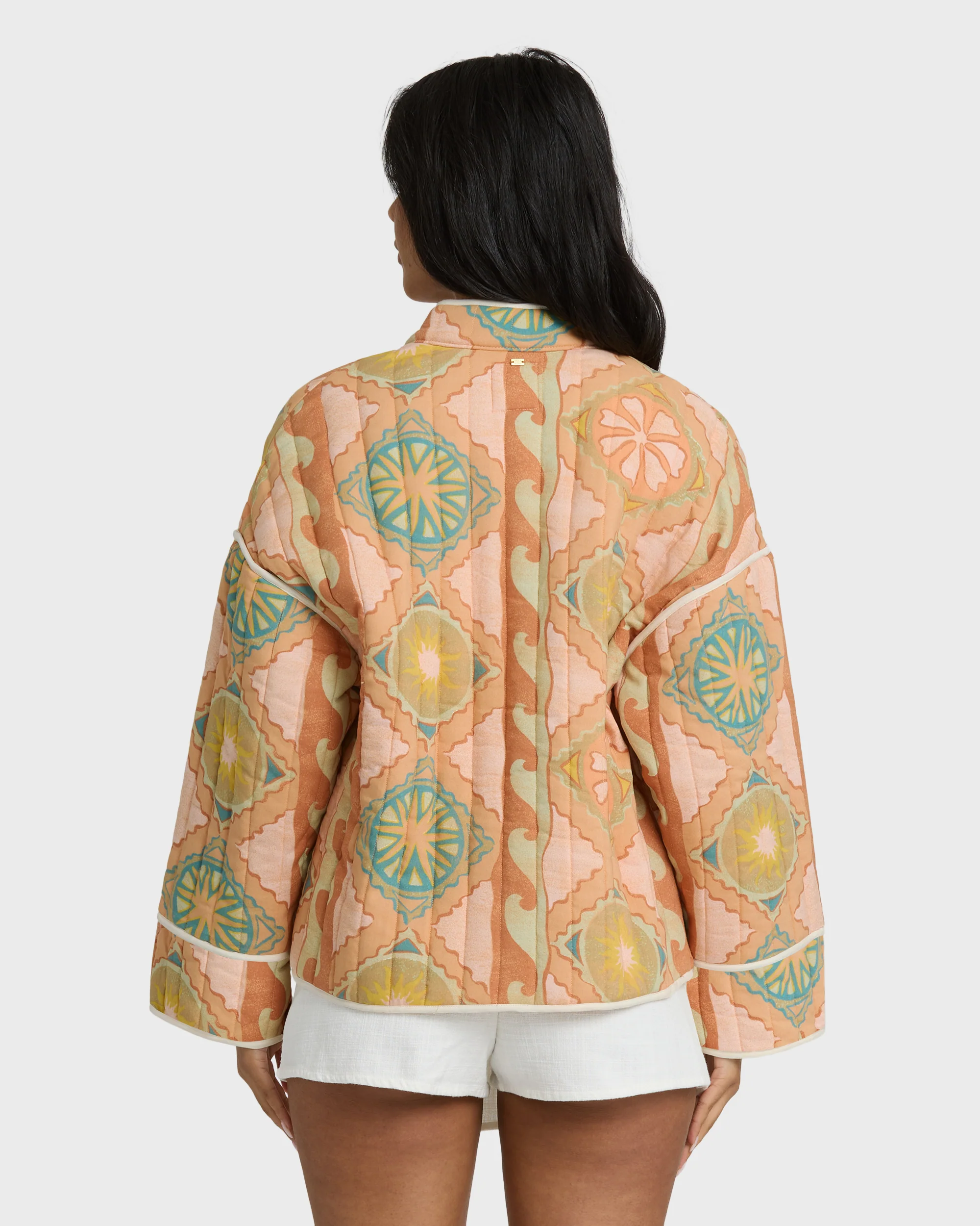 Folk Story 2 Quilted Jacket - Sand - Image 4