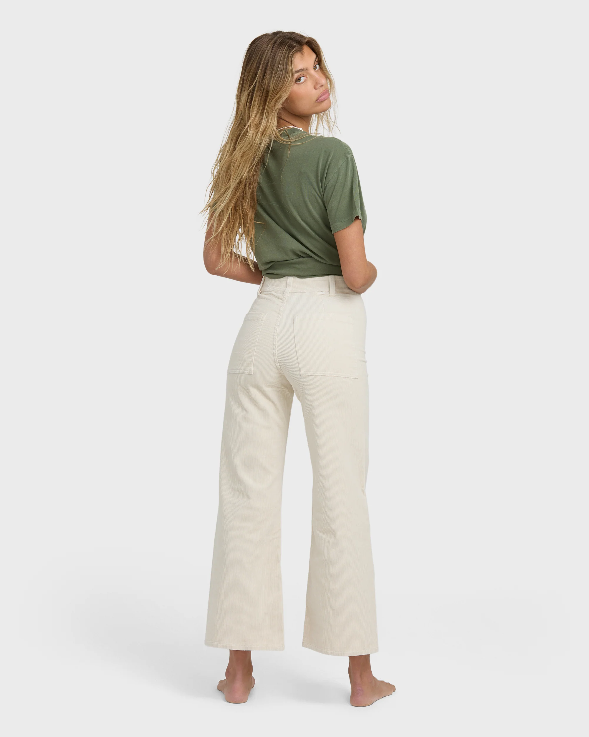 Free Fall High-Waist Cord Pants - Whitecap - Image 3