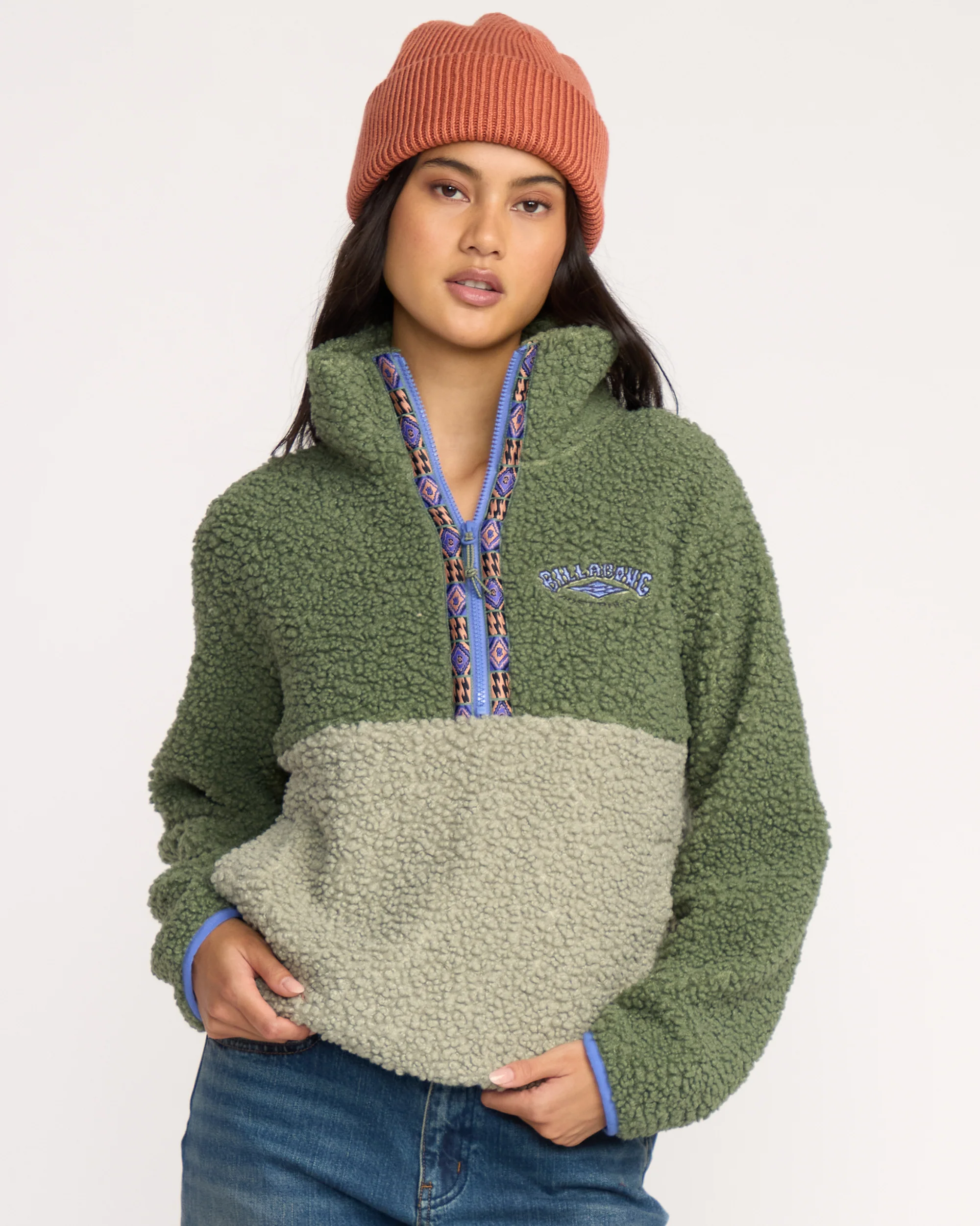 Womens Horizon Mock Neck Half Zip Pullover