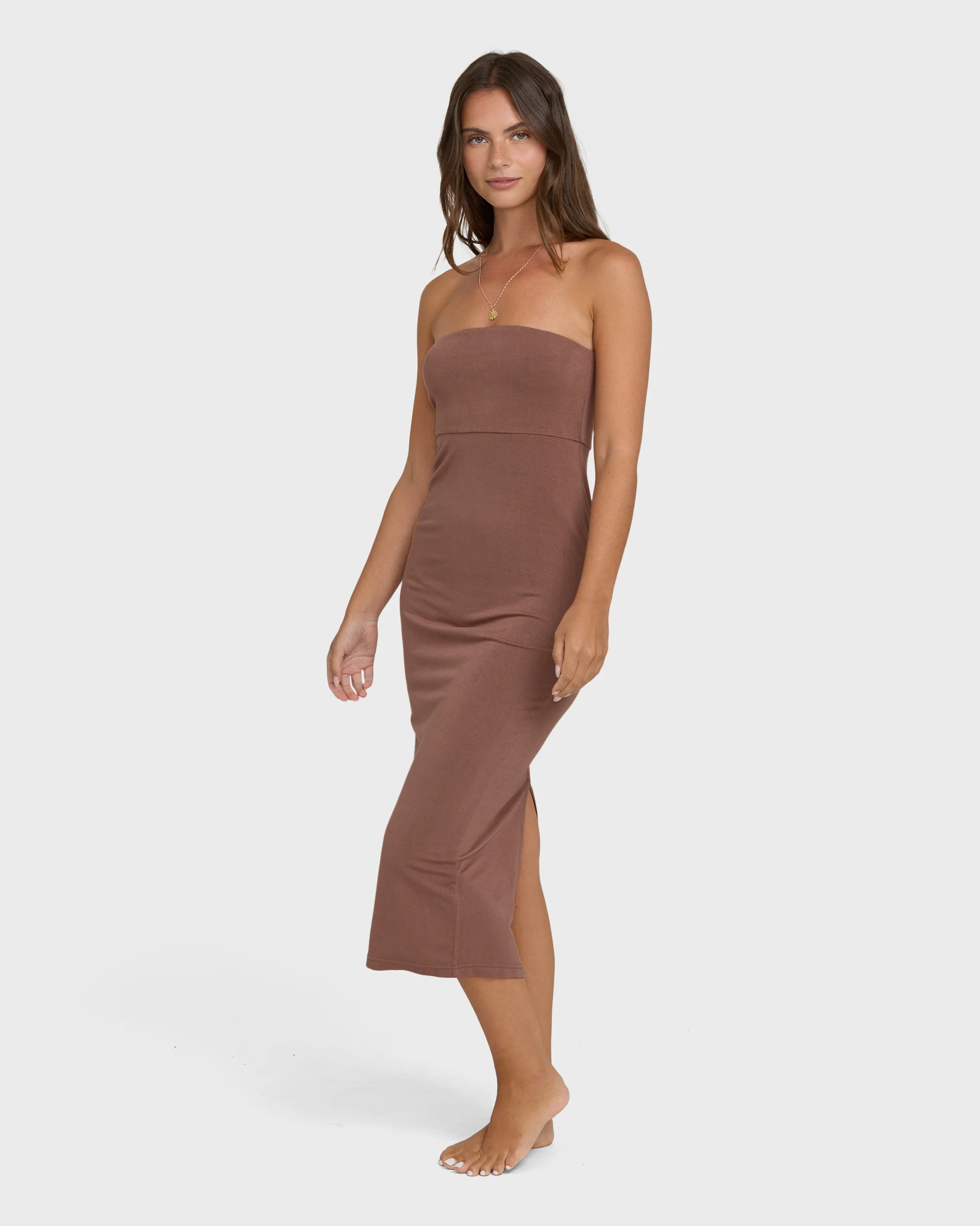 Lily Midi Knit Dress - Black Stone - Image 3