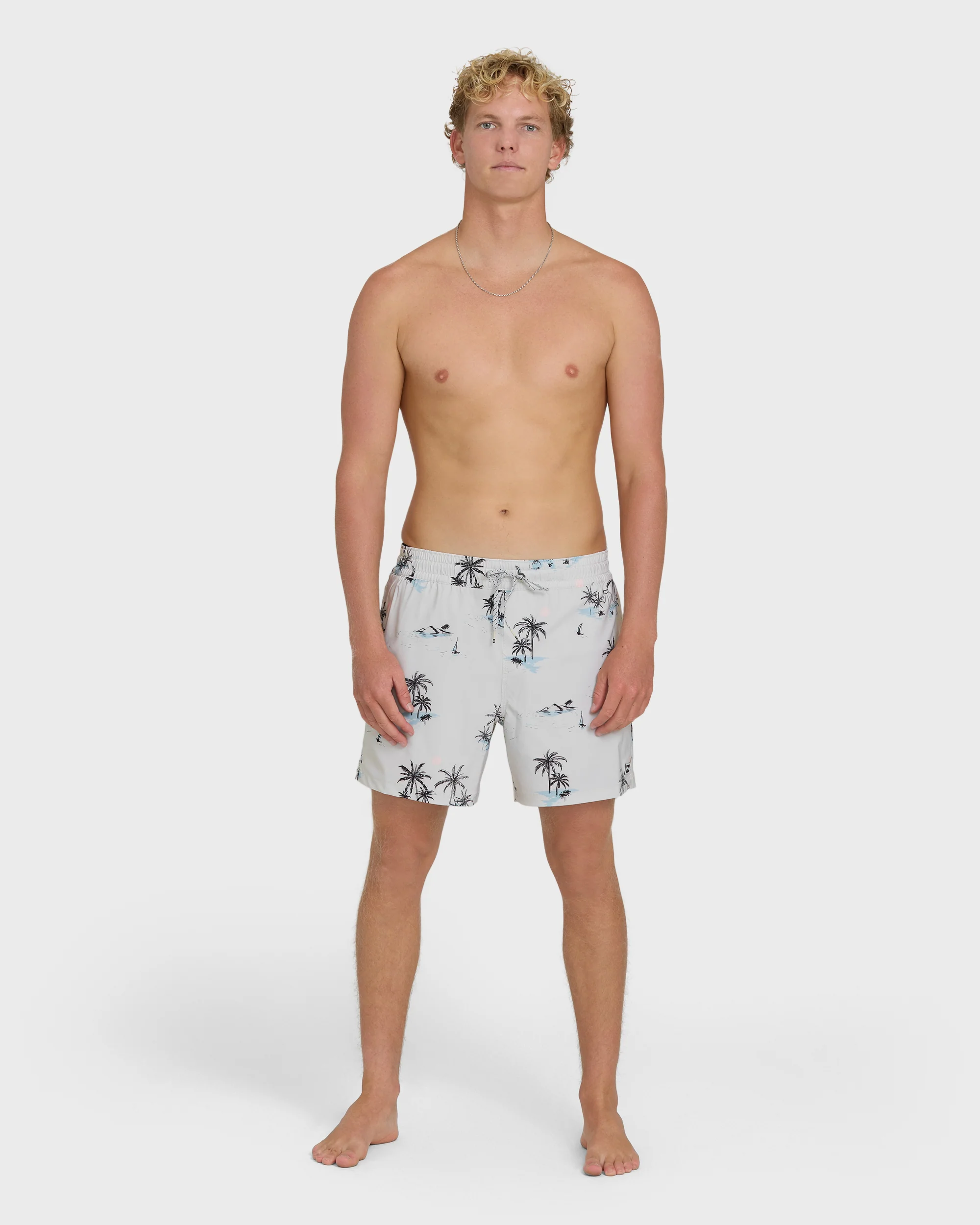 Lineup Layback 16" Trunks - Fog Gray - Image 4