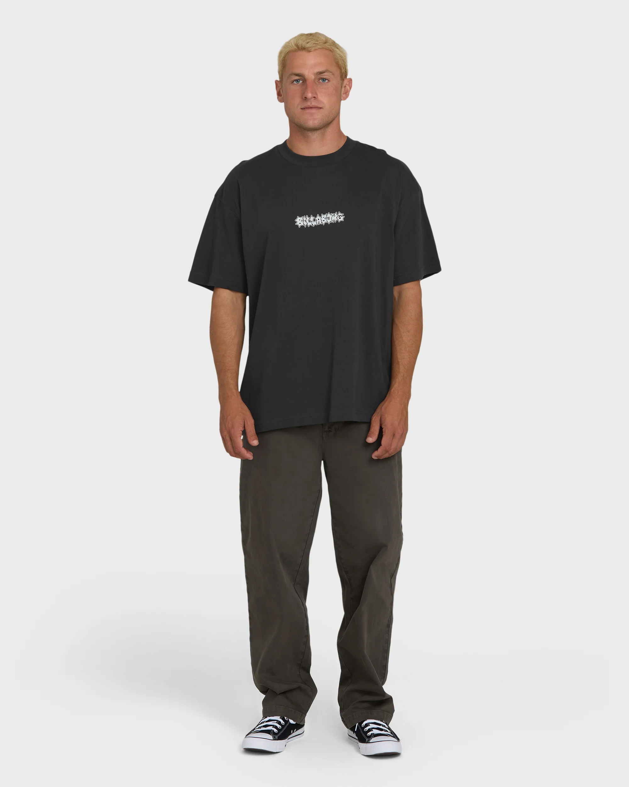Marrow OG Short Sleeve Knit T-Shirt - Washed Black - Image 4
