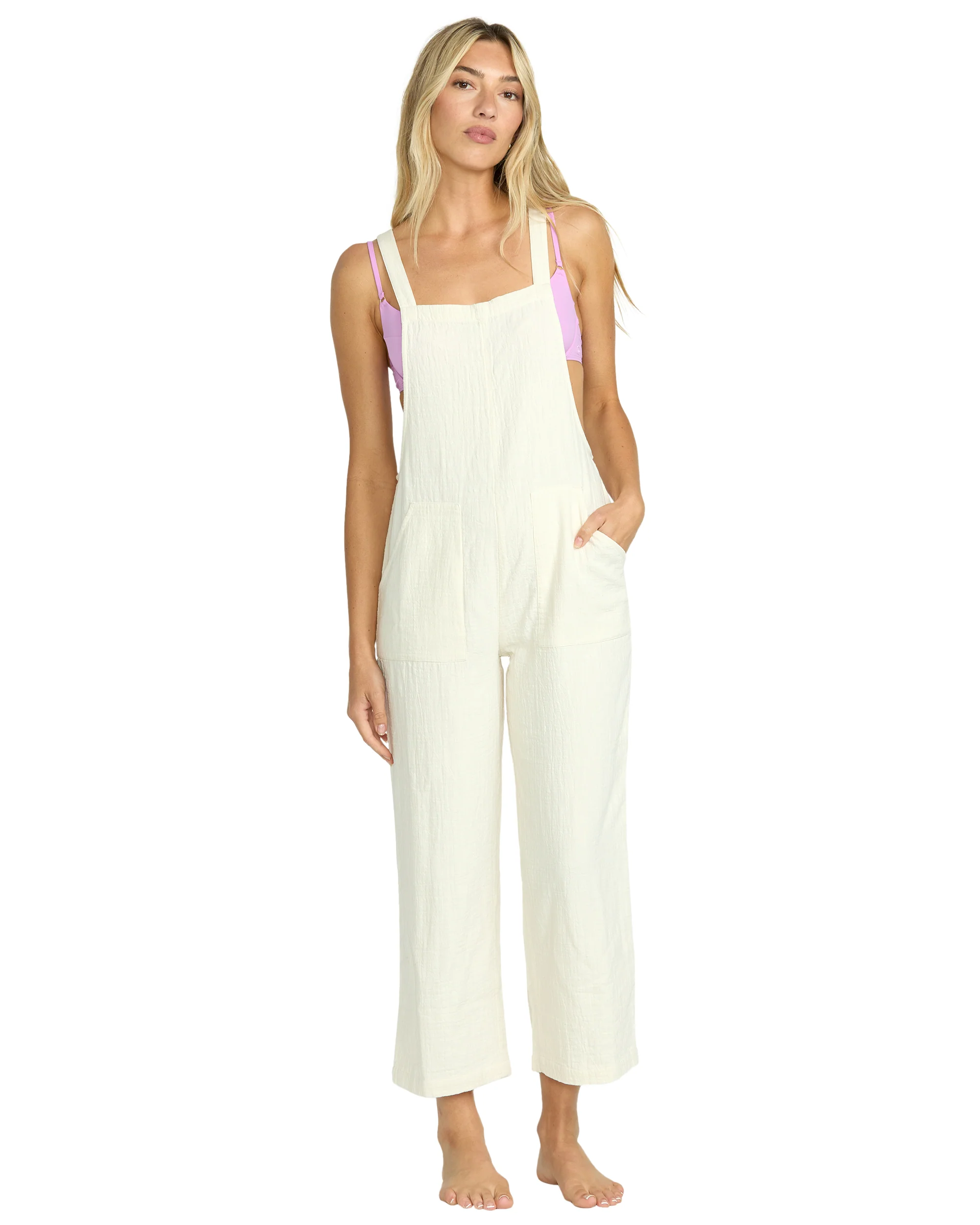 Pacific Time Overalls - White Cap