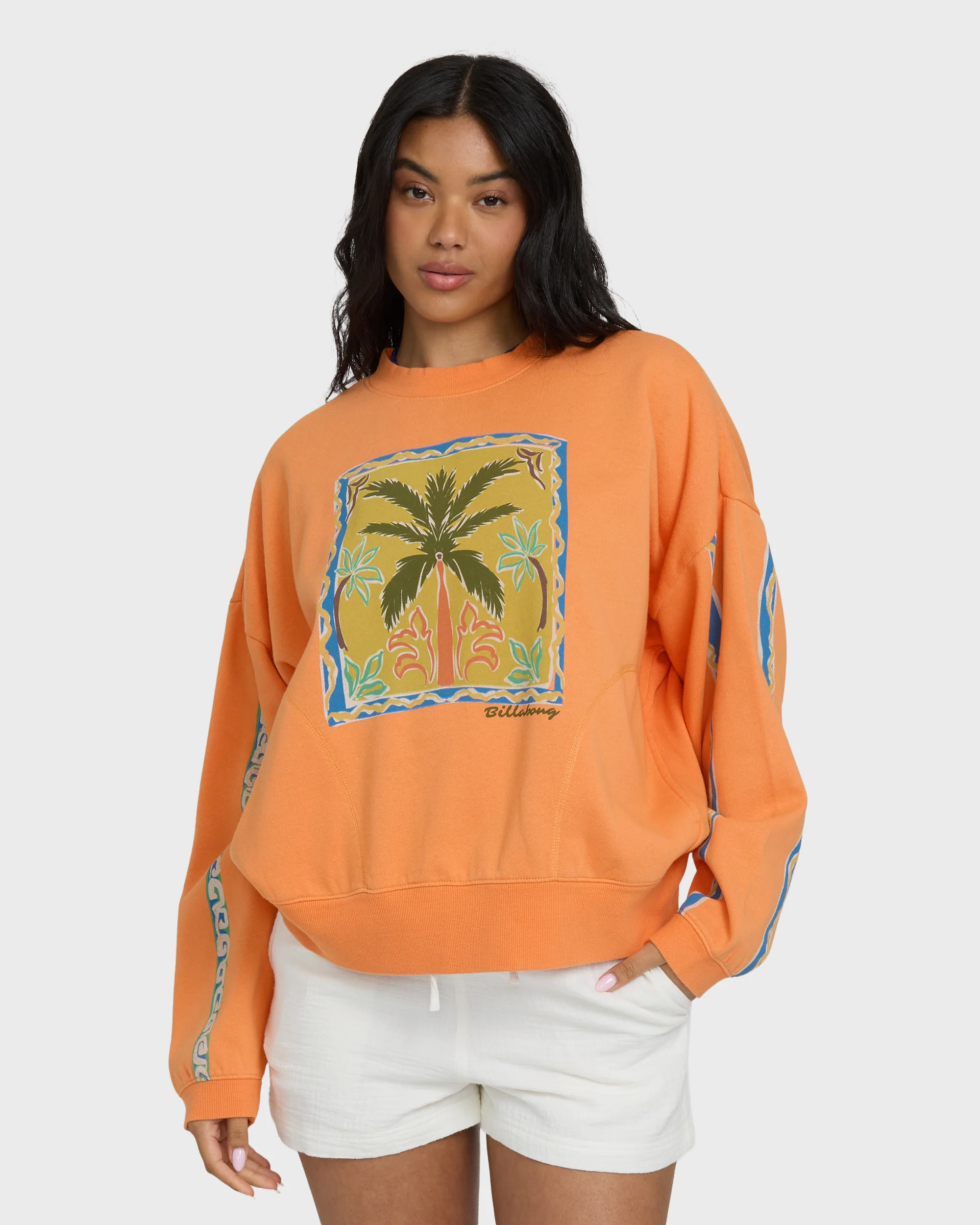 Palm Rio Crewneck Sweatshirt - Tangerine