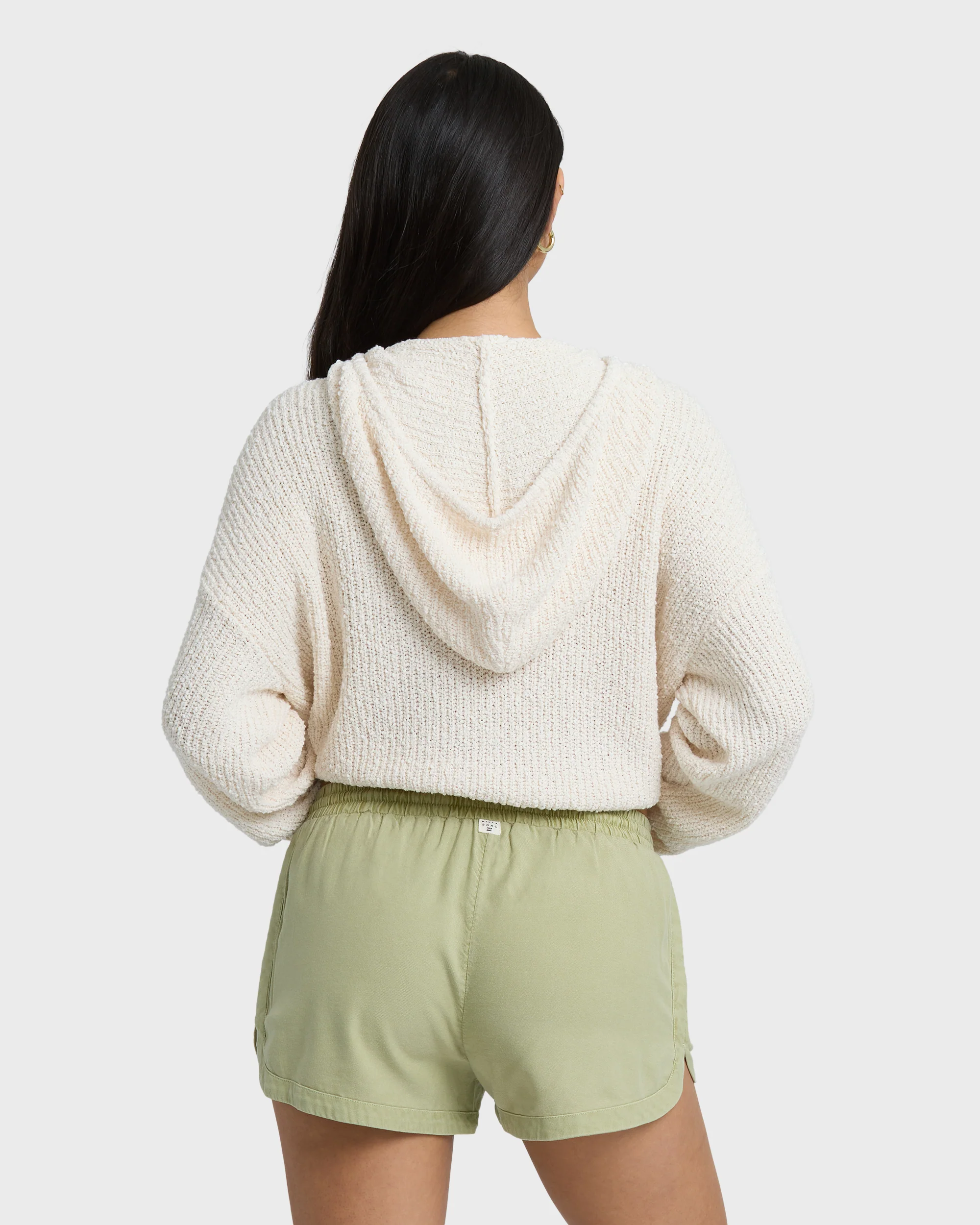 Road Trippin Elastic Waist Shorts - Avocado - Image 4