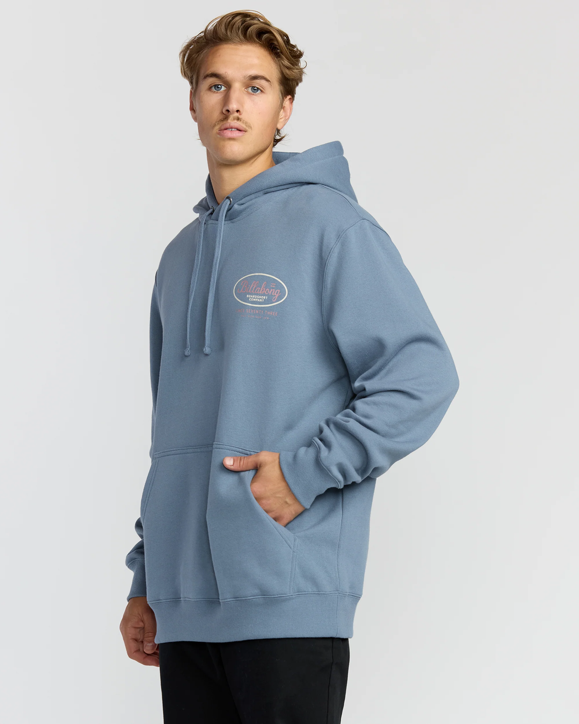 Short Sands Pullover Hoodie - Steel Blue - Image 3