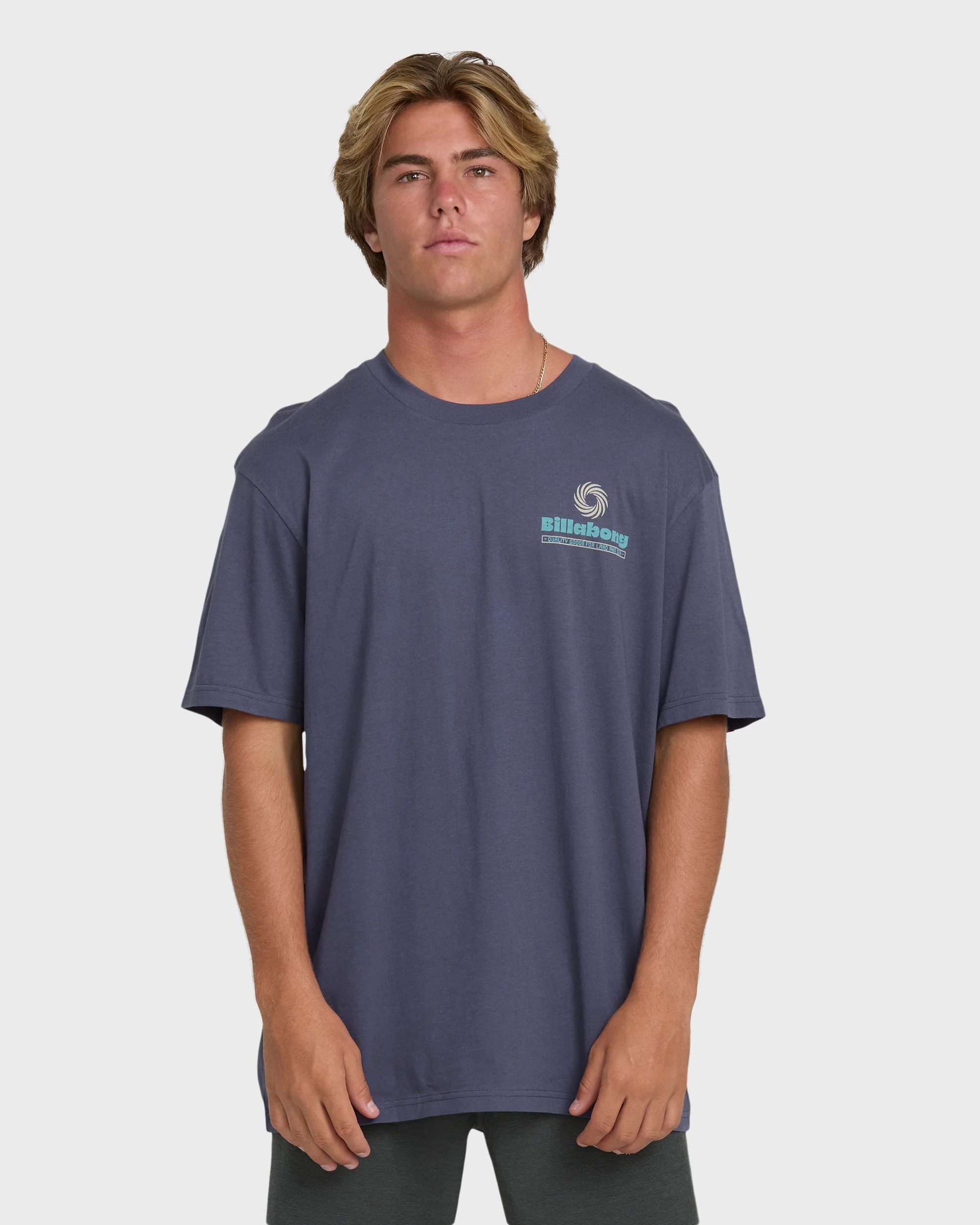 Single Fin Premium Short Sleeve Knit T-Shirt - Graystone