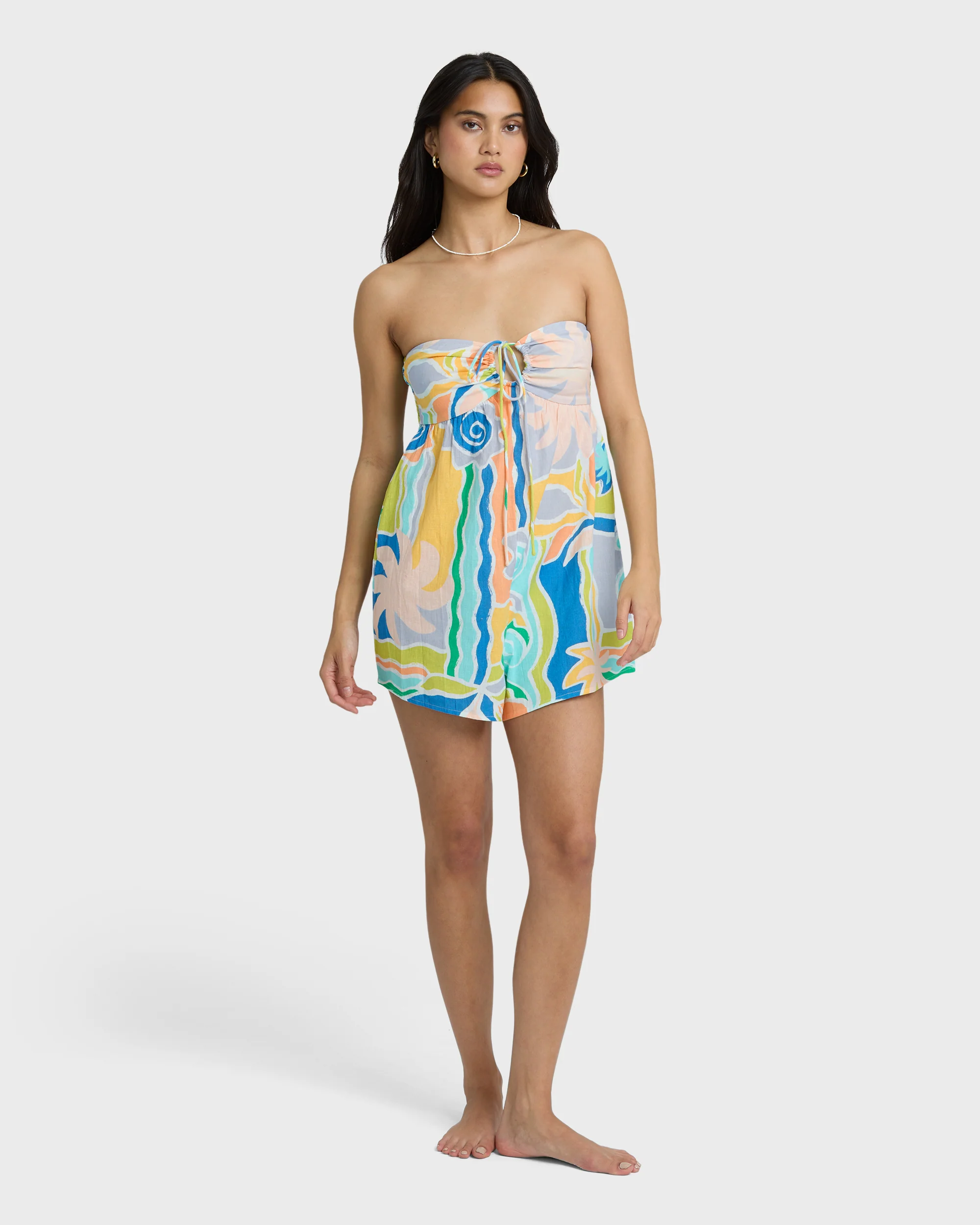 So Groovy Romper - Blue Multi - Image 3