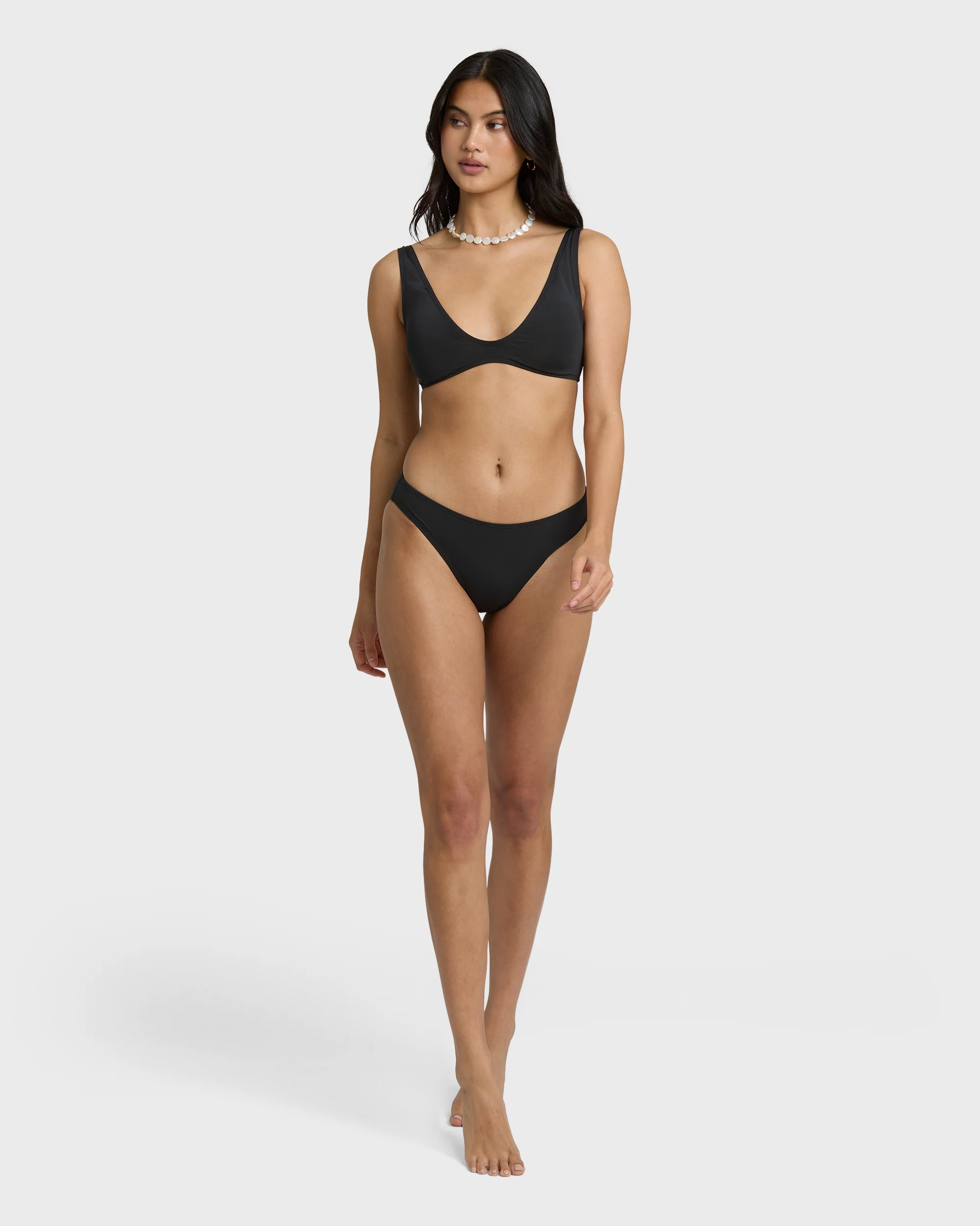 Sol Searcher Lowrider Full Bikini Bottoms - Black Pebble - Image 4