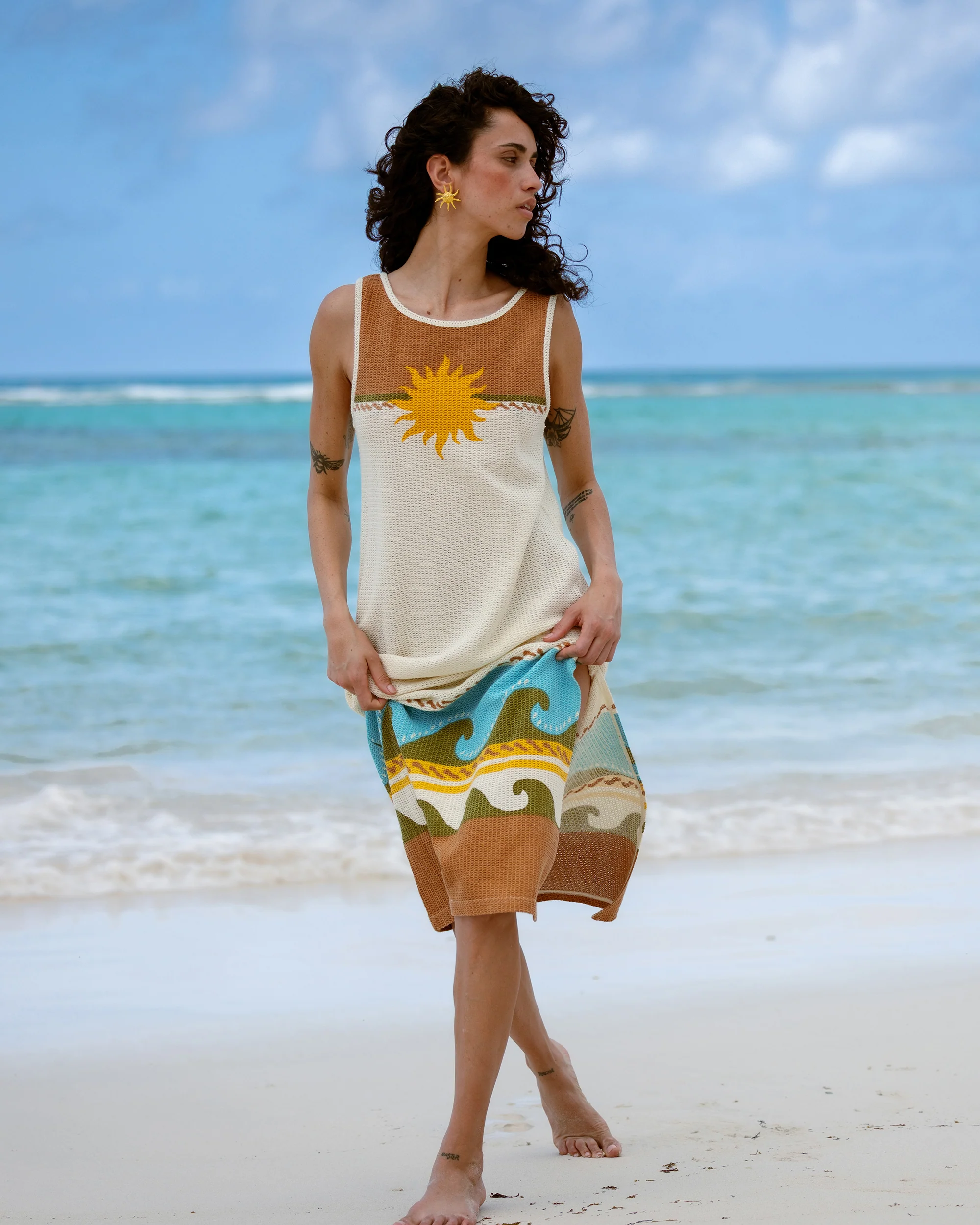 Womens Solar Babe Midi Dress - Image 2