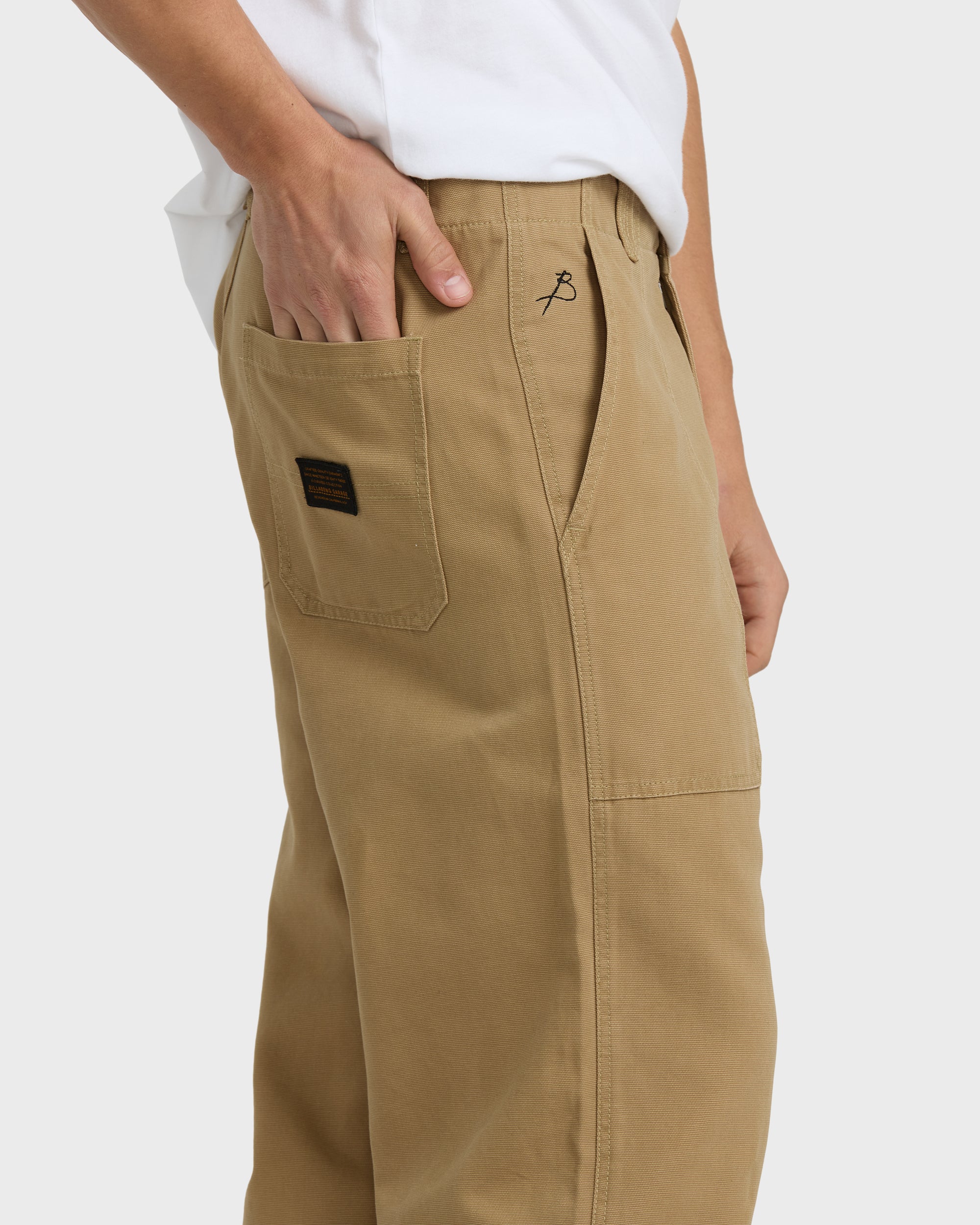 Stamped Garage Patch Pants - Gravel - Image 2