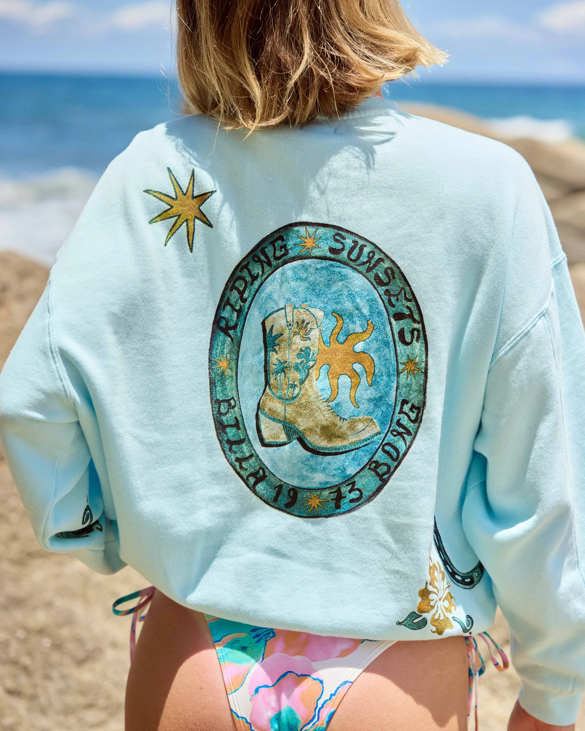 Sunset Rider Kendal Crewneck Sweatshirt - Clearwater - Image 5