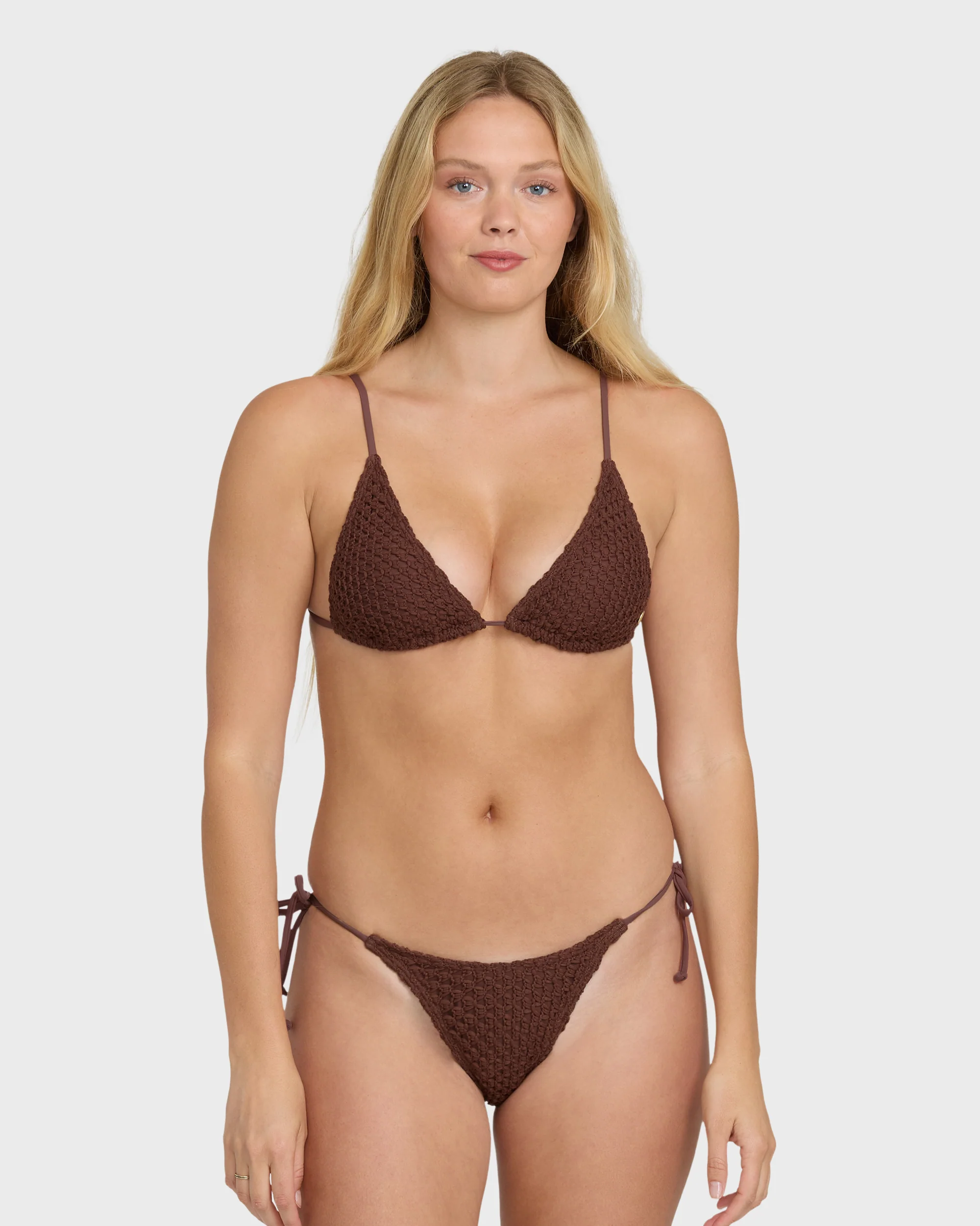 Womens Twisted Tides Slide Tall Triangle Bikini Top