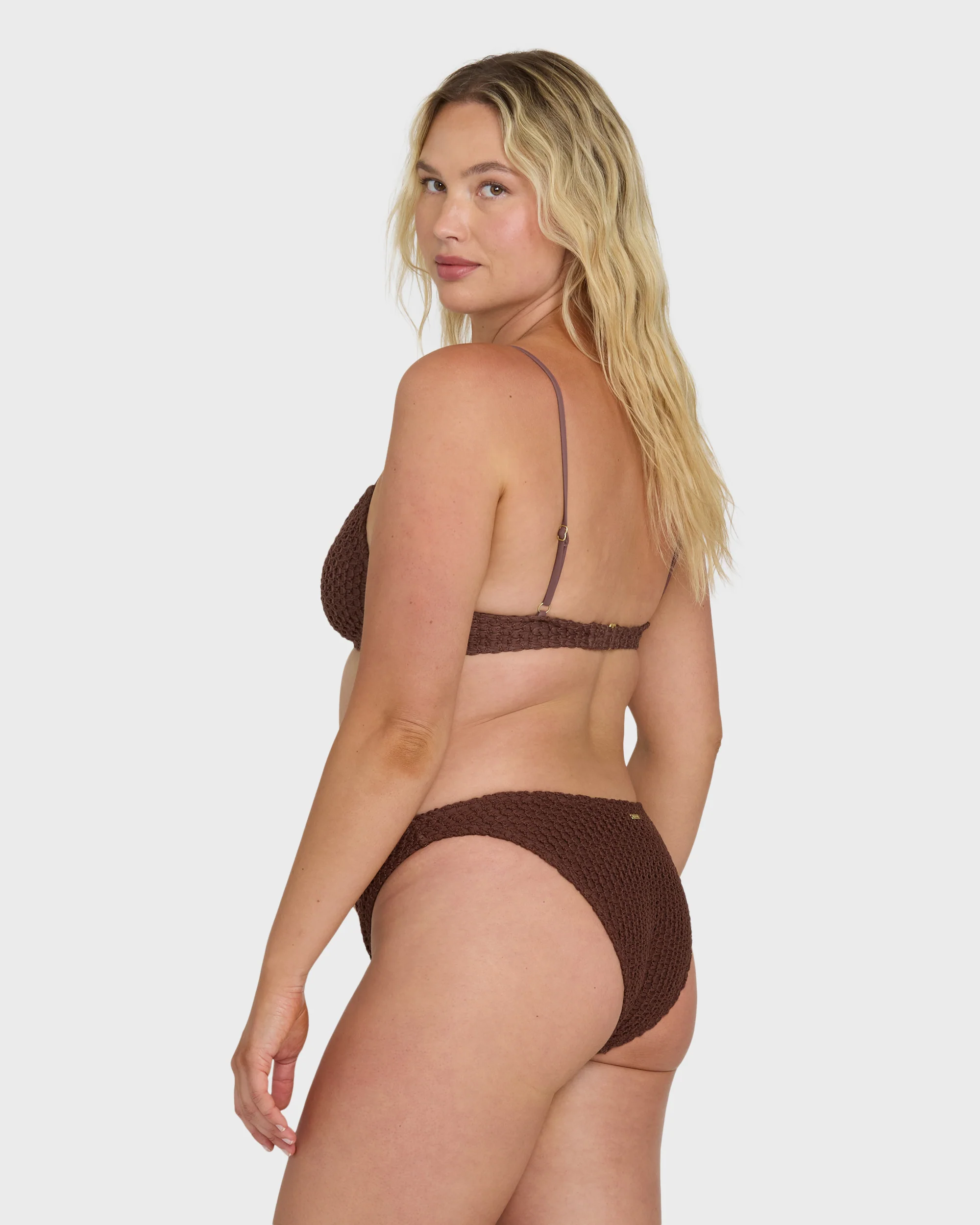Twisted Tides V Bralette Bikini Top - Espresso - Image 7