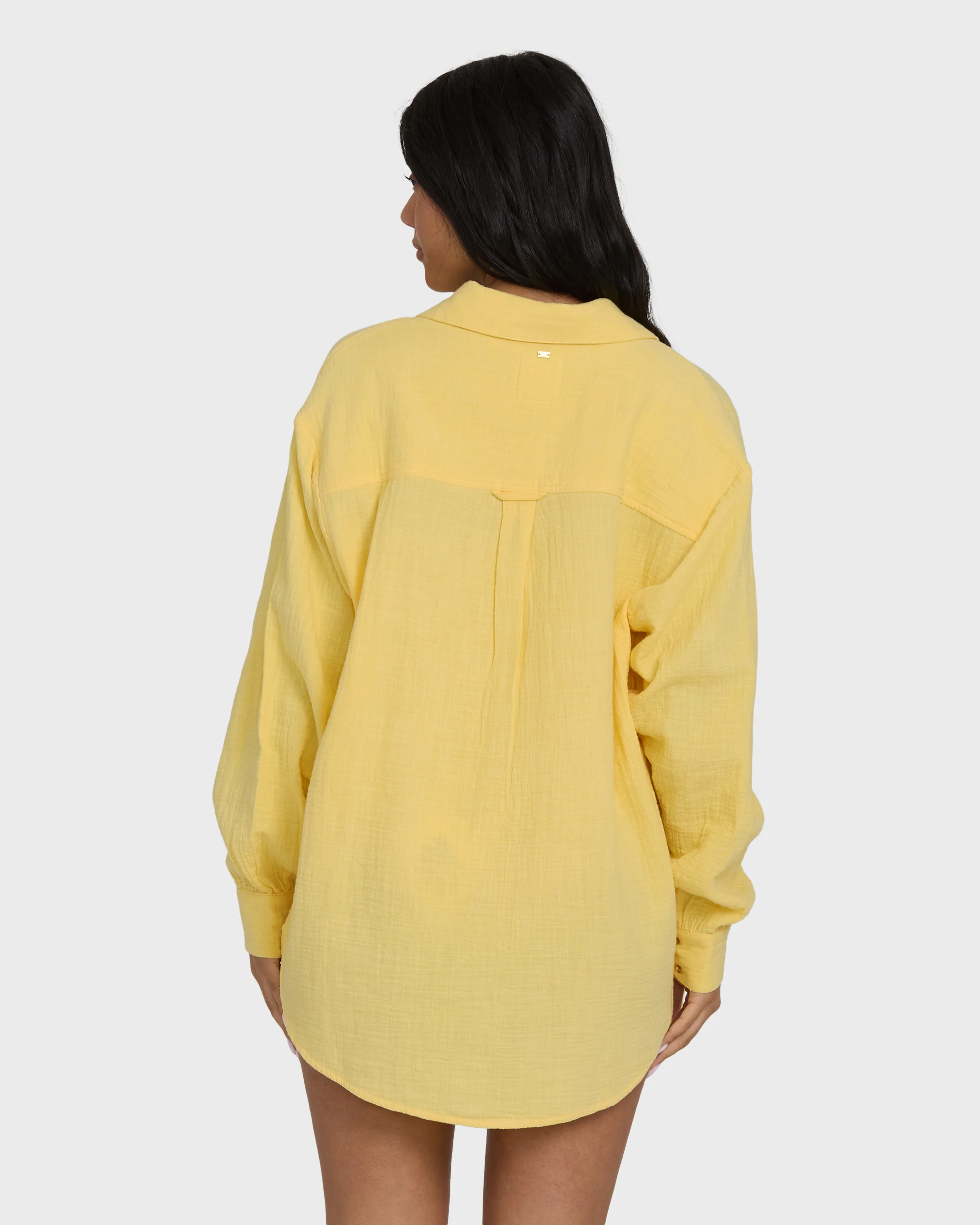 Wanderer Solid Long Sleeve Woven Shirt - Sundress - Image 2