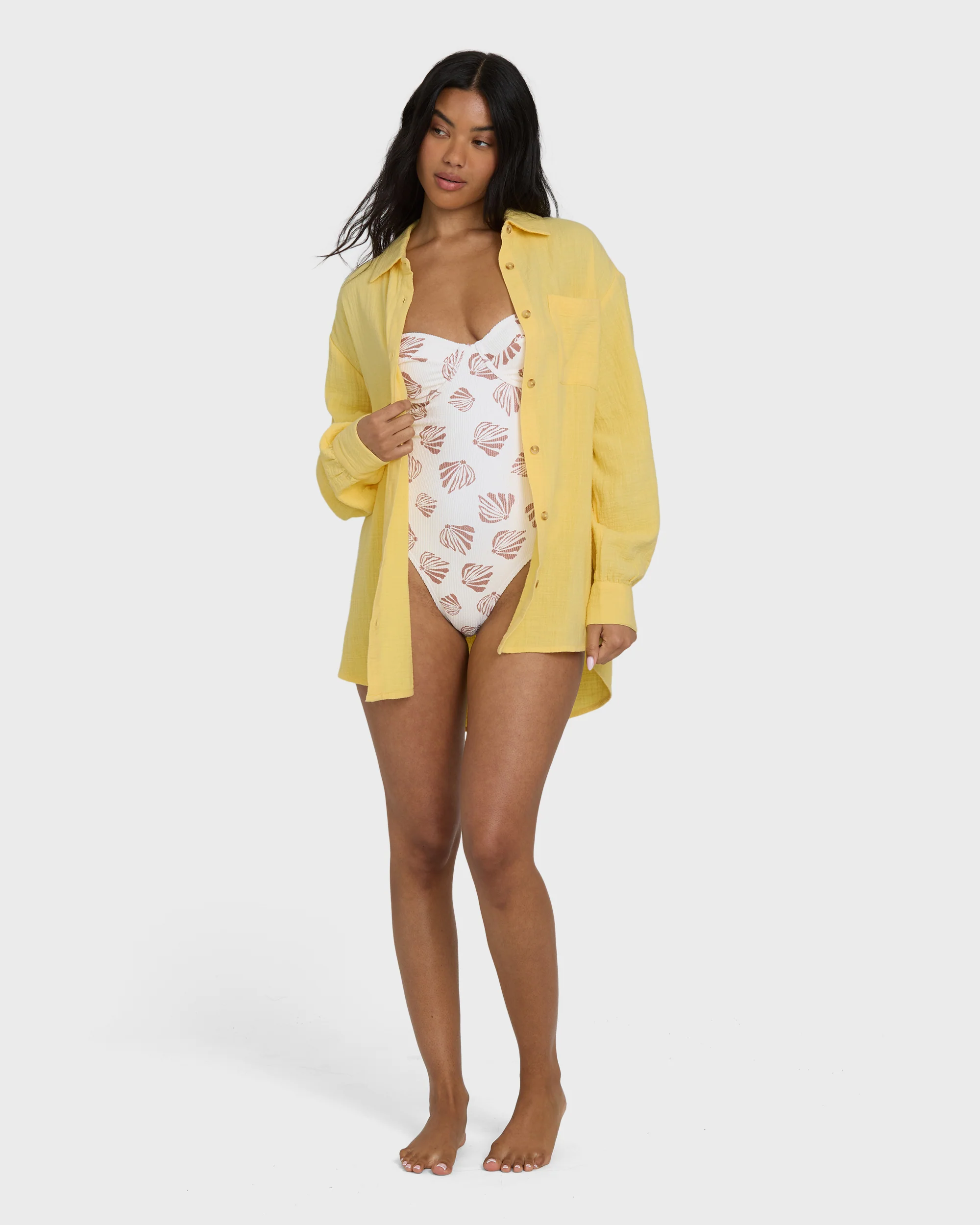 Wanderer Solid Long Sleeve Woven Shirt - Sundress - Image 4