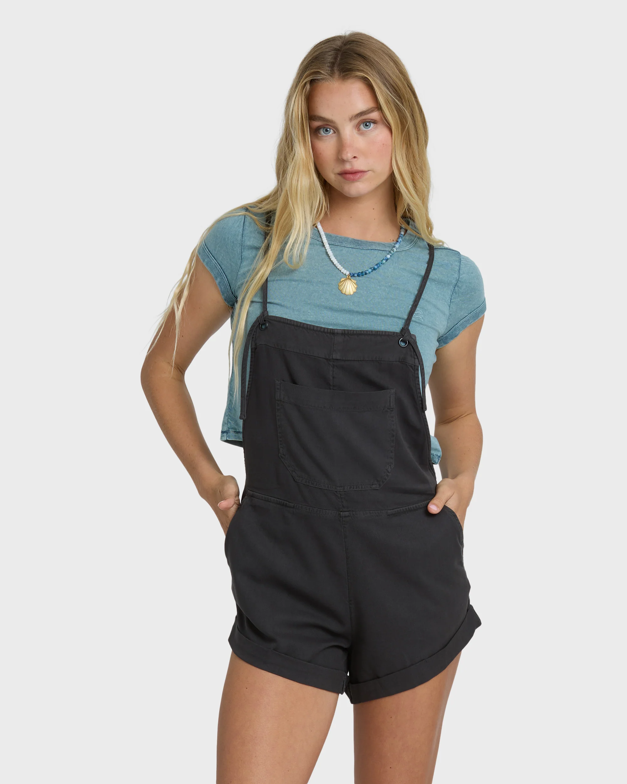 Wild Pursuit Solid Overalls - Off Black